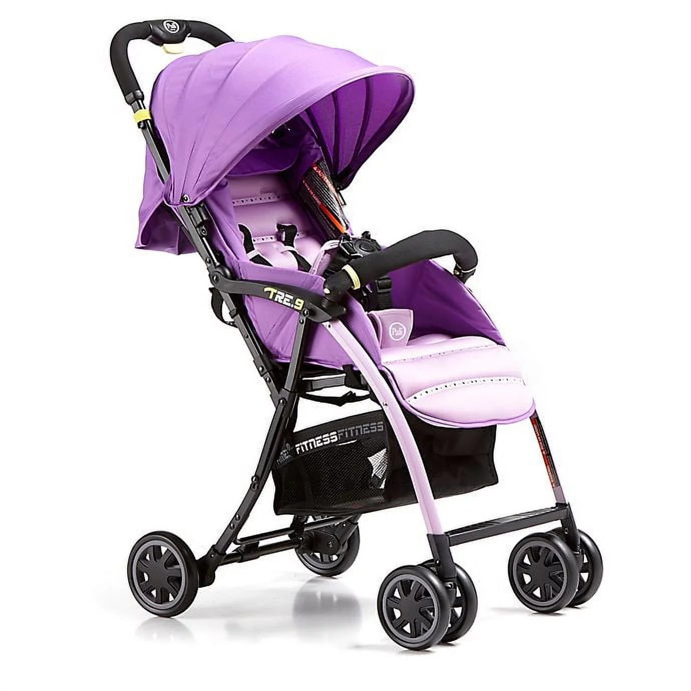 Pali Tre.9 Fitness Stroller - Lightweight Jogging Stroller with All-Terrain Wheels, Adjustable Handle & Canopy in Rio Purple | Perfect for Running, Walking & Outdoor Adventures with Baby