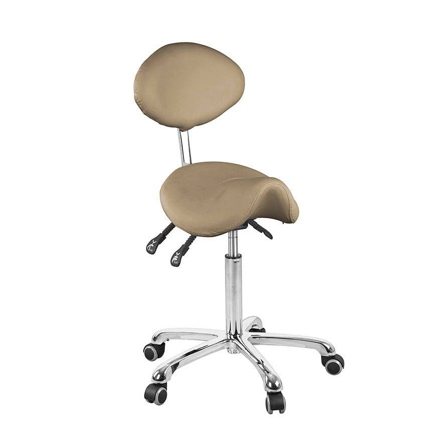 Professional Adjustable Beautician & Salon Stool with Backrest - Heavy Duty Hydraulic Styling Chair for Hairdressers, Barbers, Makeup Artists - Perfect for Salons, Spas & Home Beauty Stations