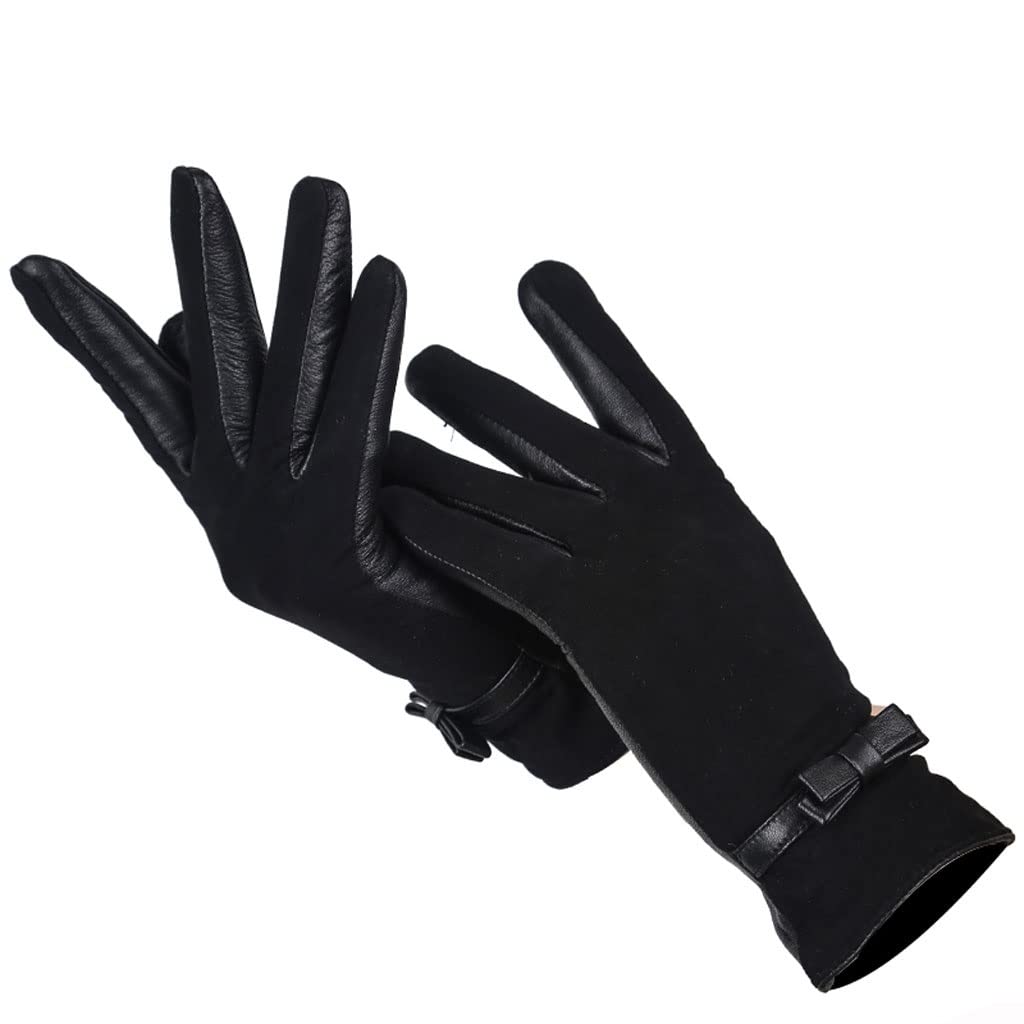 Premium Genuine Sheepskin Women's Winter Gloves - Soft Leather Gloves for Women, Warm & Comfortable, Size 6.5 (Color A) | Perfect for Cold Weather, Outdoor Activities & Fashion Accessories