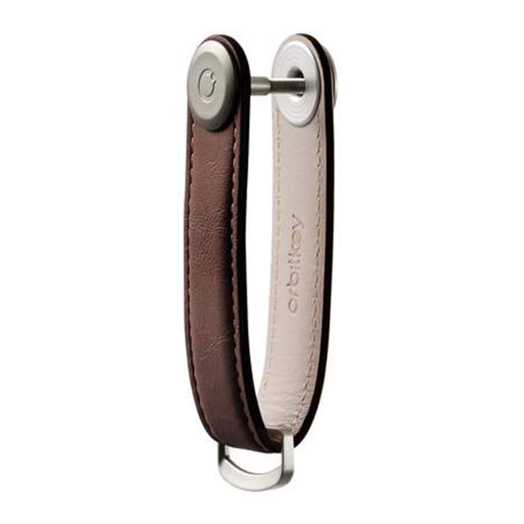 Orbitkey Leather 2.0 Key Organizer - Premium Brown Leather Key Holder for Men & Women | Compact Keychain Organizer for Home, Office & Travel Accessories