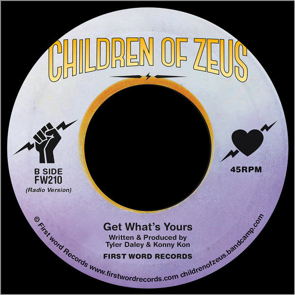Children of Zeus – Royal / Get What's Yours Vinyl Record by First Word Records (FW210) | Limited Edition Soul & Hip-Hop Music for Collectors & DJs | Perfect for Home Listening & Music Enthusiasts