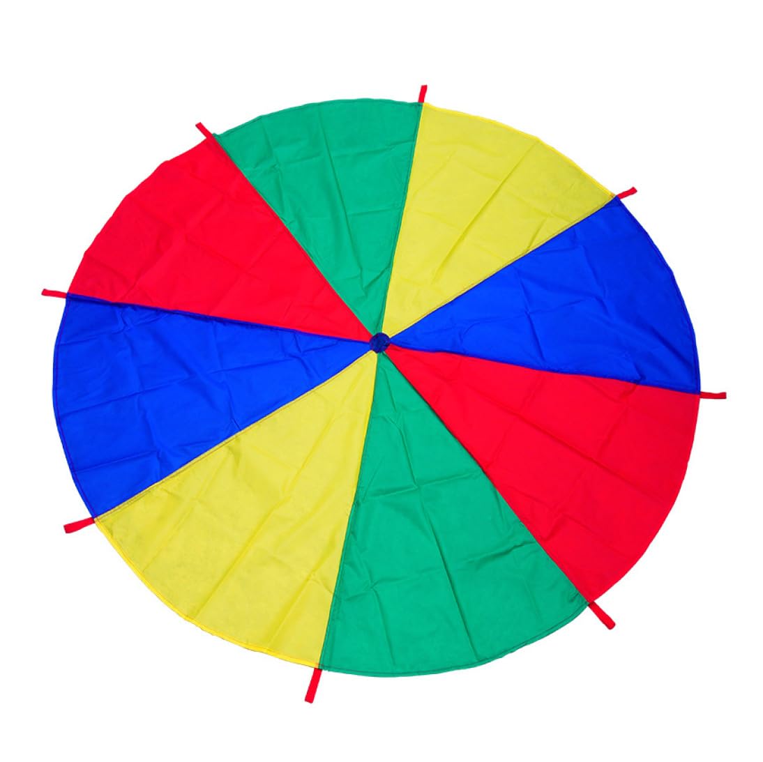 Rainbow Play Parachute Toy 8 Handle 6.5ft for Kids & Adults - Outdoor Games & Gym Class
