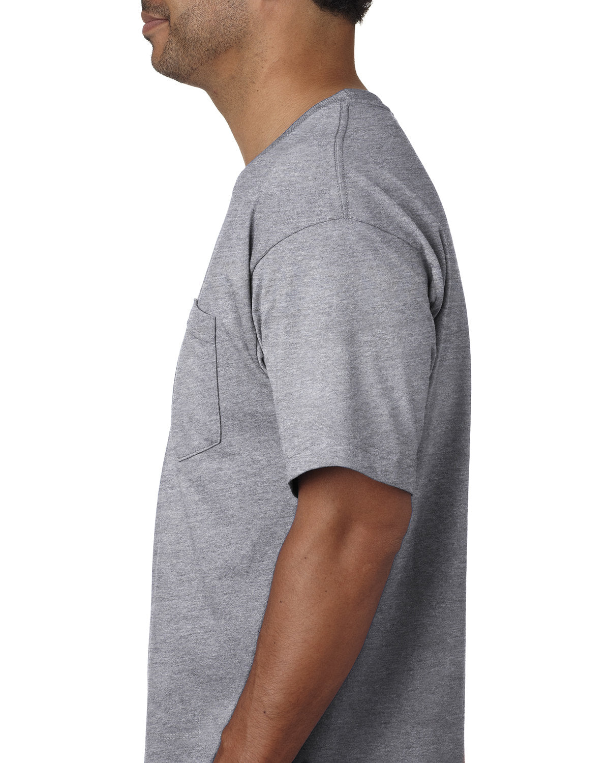 Bayside BA5070 Men's Casual Short Sleeve Pocket T-Shirt - Comfortable Cotton Tee for Everyday Wear, Work & Outdoor Activities