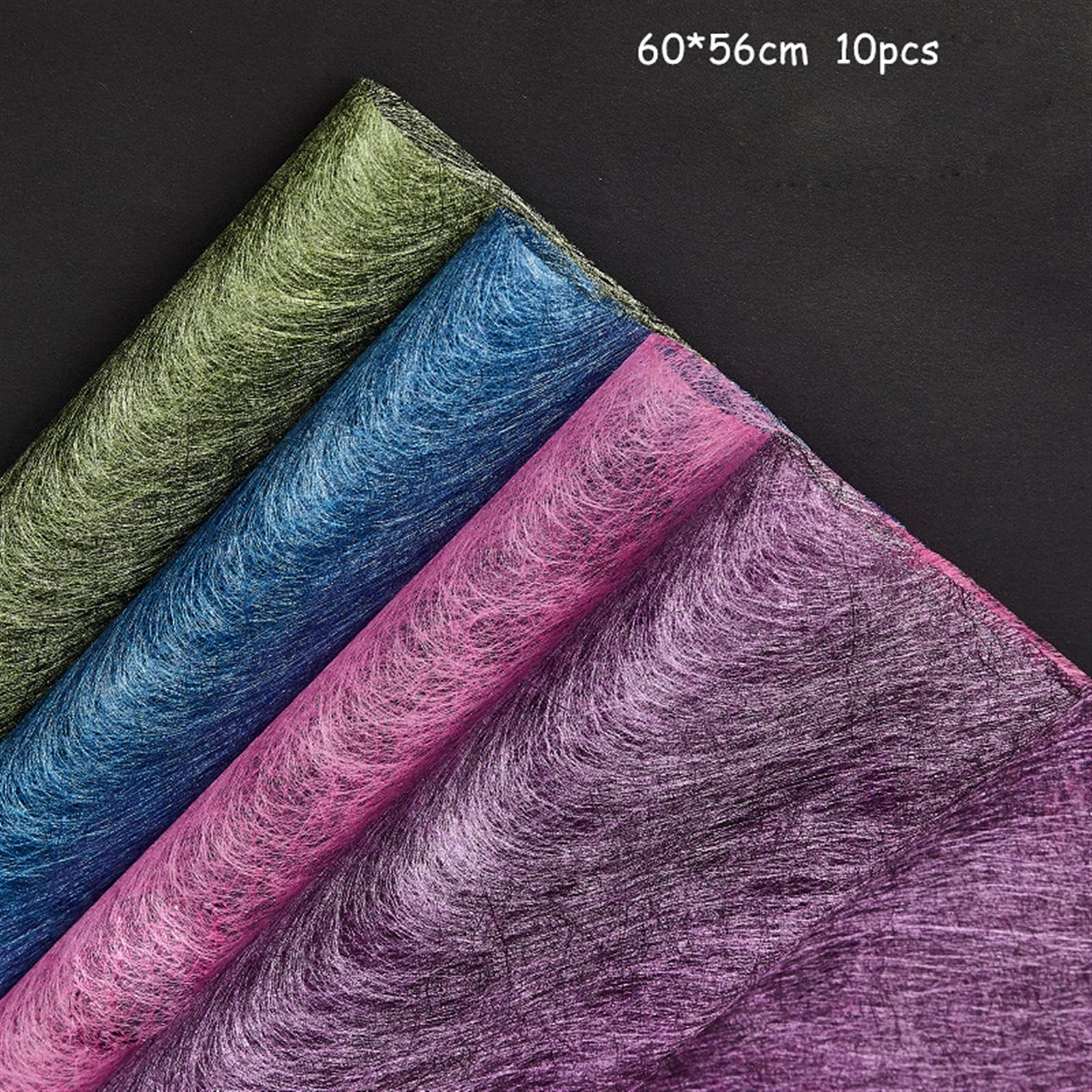 Premium 10pcs Solid Color Silk Flower Wrapping Paper - Soft Cloud Texture Bouquet Packaging for Wedding, Birthday & Gift Giving (Smooth Skin-Touch Finish, Color C)
