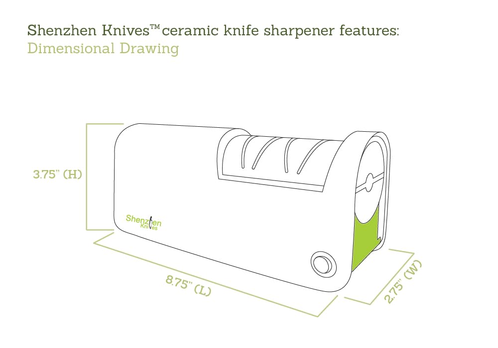 Premium White Ceramic Knife Set - 3-Piece Kitchen Knives with Electric Diamond Knife Sharpener & Replacement Cartridges (3-Pack Bundle) | Ultra Sharp Blades for Slicing, Dicing & Food Prep | Perfect for Home Chefs & Professional Kitchens