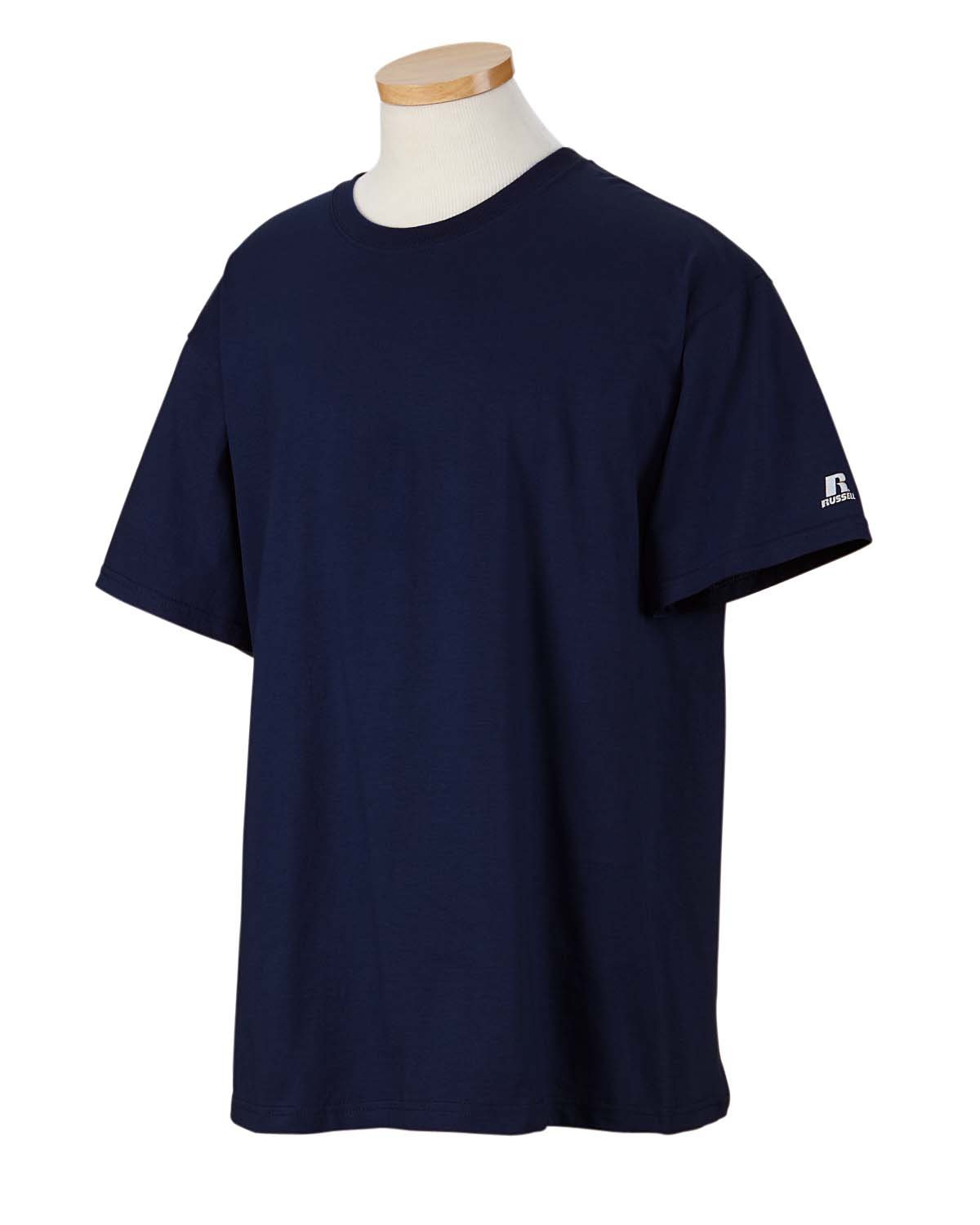 Russell Athletic Men's Basic Cotton T-Shirts - Soft Breathable Crew Neck Tees for Casual Wear, Gym & Everyday Comfort | Durable Short Sleeve Shirts for Men