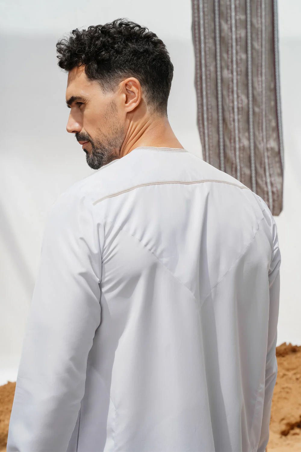 Premium Faris Omani White Thobe/Jubbah for Men - Traditional Arabic Islamic Robe - Perfect for Eid, Weddings & Special Occasions