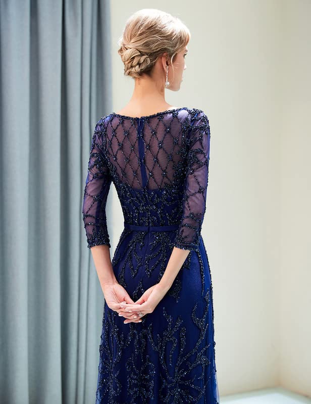 Elegant Sarahrbidal Women's Long Sleeve Prom Dress 2022 - Beaded Sequin Tulle Formal Evening Gown | Perfect for Homecoming, Wedding Guest & Black Tie Events