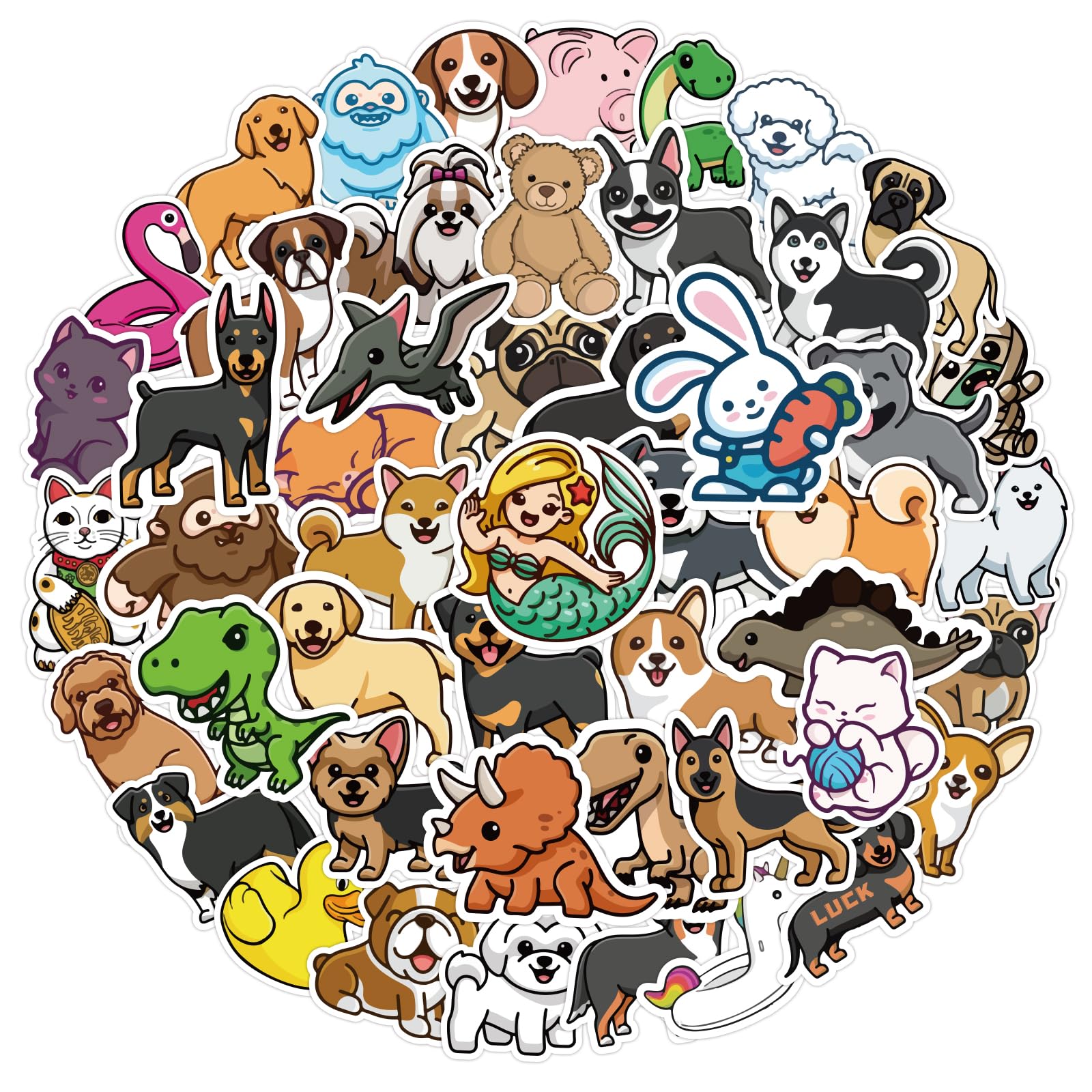 100Pcs Cute Animal Stickers - Waterproof Vinyl Decals for Laptop, Phone, Water Bottle, Skateboard, Bumper - Fun Kids & Teens Room Decor, DIY Crafts, School Supplies - Durable Adhesive for Indoor & Outdoor Use