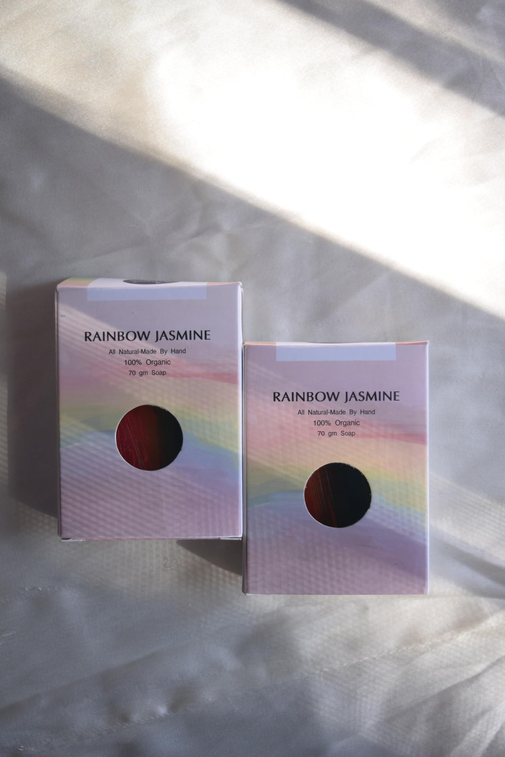 Organic Jasmine Rainbow Soap Bar for Men & Women - 4 Pack | Handmade Natural Soap with Essential Oils | Perfect for Gifts, Spa Day & Sensitive Skin Care