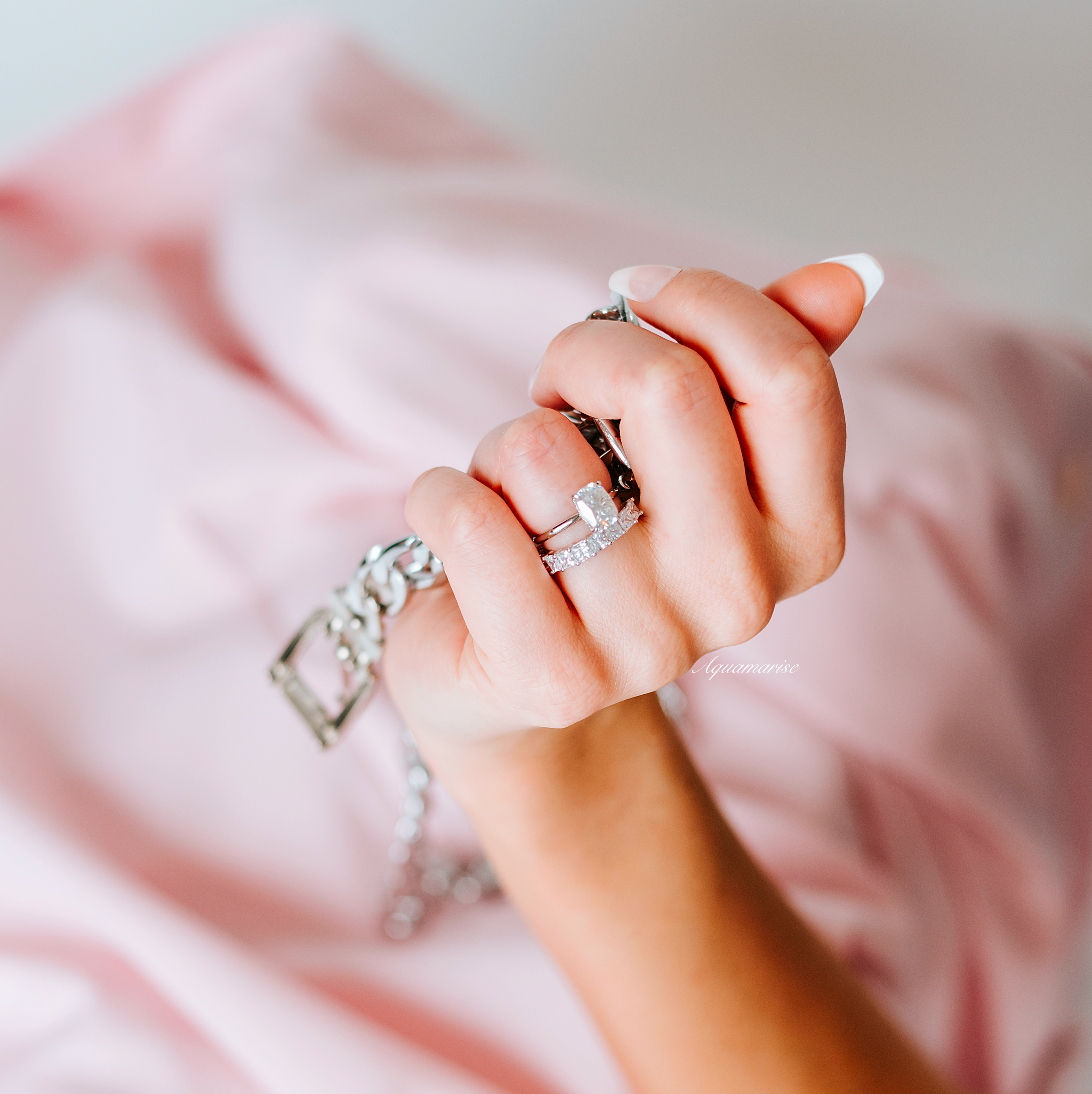 2CT Elongated Cushion Cut Moissanite Solitaire Engagement Ring in 14K White Gold - Perfect for Proposals, Anniversaries & Bridal Jewelry