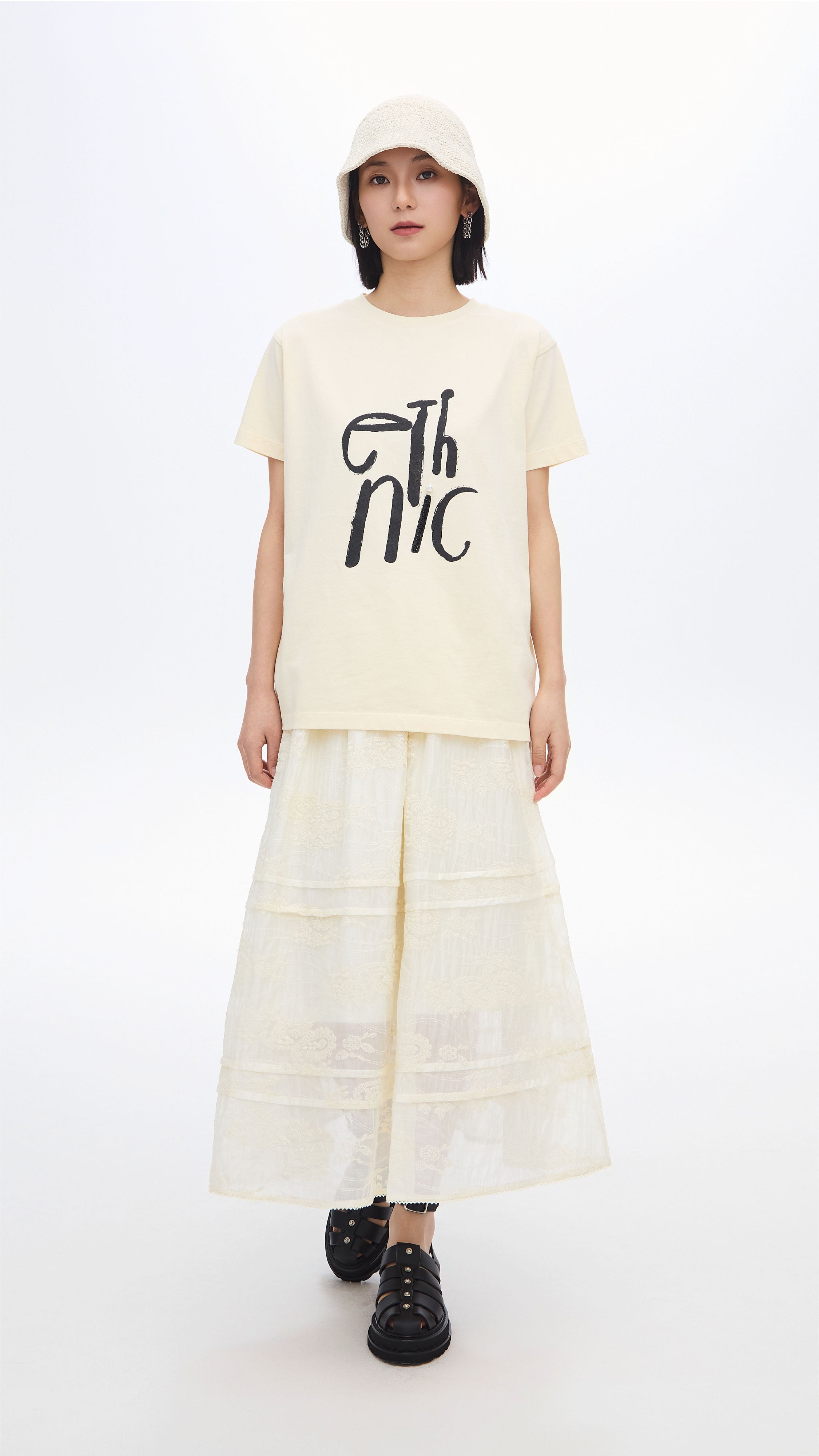 Garment Washed Wording Print T-Shirt - Comfortable Casual Tee for Everyday Wear, Street Style & Outfit Layering