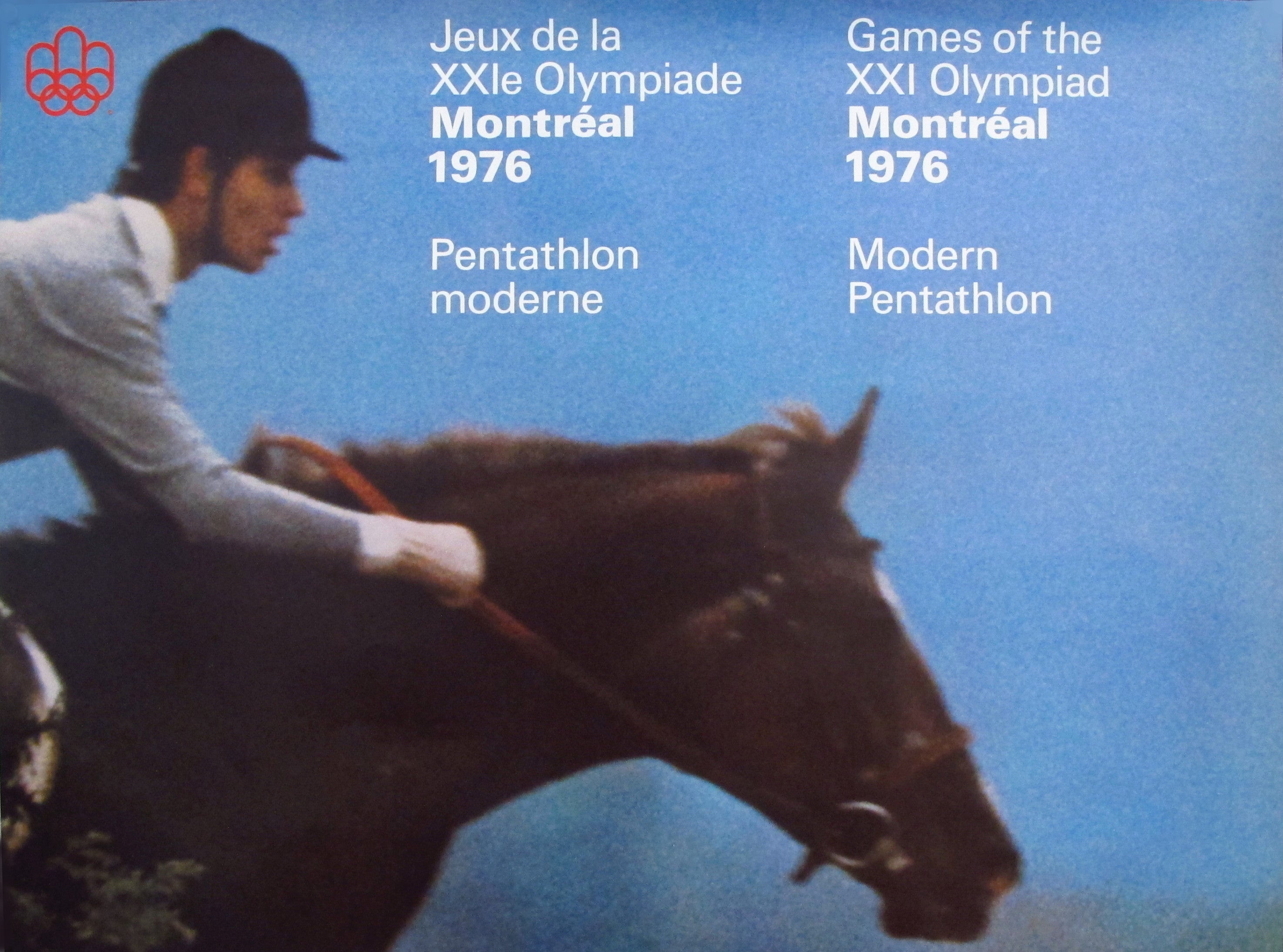 1976 Montreal Olympics Modern Pentathlon Poster - Vintage Sports Memorabilia for Collectors & Fans - Perfect for Home Decor, Office Display & Gift Giving