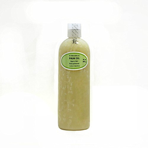 Organic Cold Pressed Pure Palm Oil - 16 Oz (1 Pint) - Ideal for Cooking, Baking & Natural Skincare