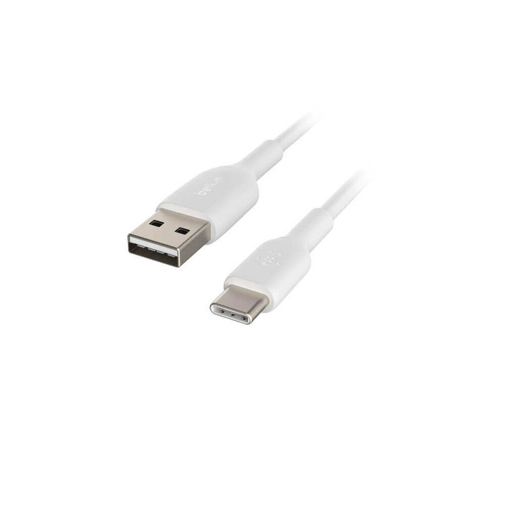 Belkin BoostCharge 2M USB A to USB C Fast Charging Cable - White | High-Speed Data Sync & Charging for Smartphones, Tablets & Laptops | Perfect for Home, Office & Travel Use