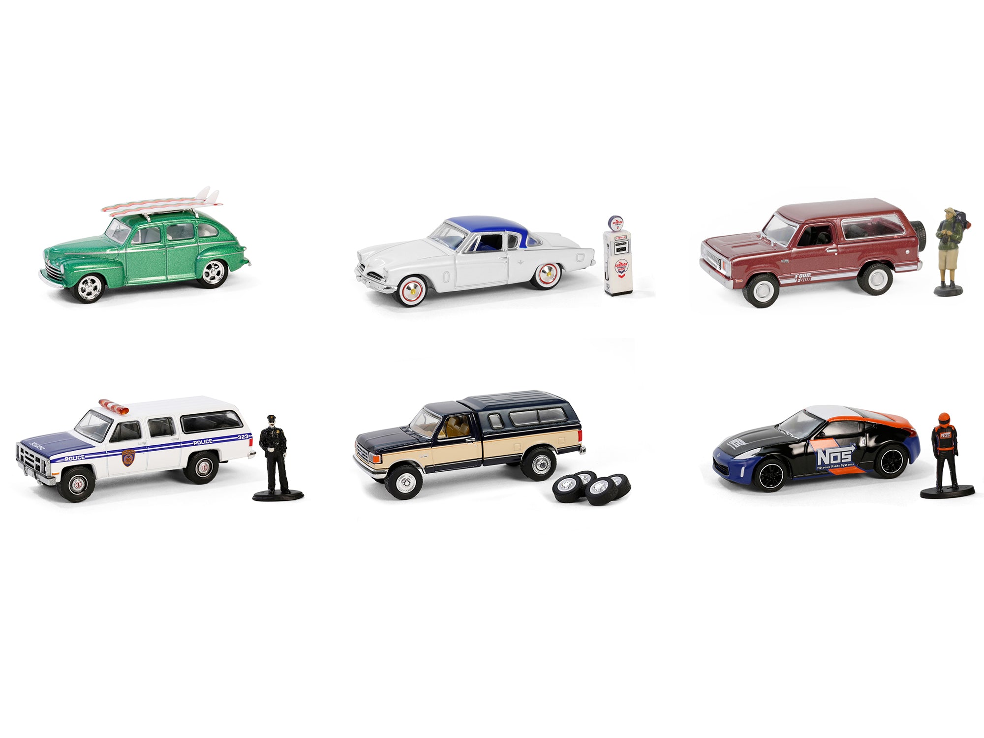 Greenlight Series 16 1/64 Diecast Model Cars - 6-Piece Collectible Set for Car Enthusiasts | Perfect for Display, Gifts & Racing Collections