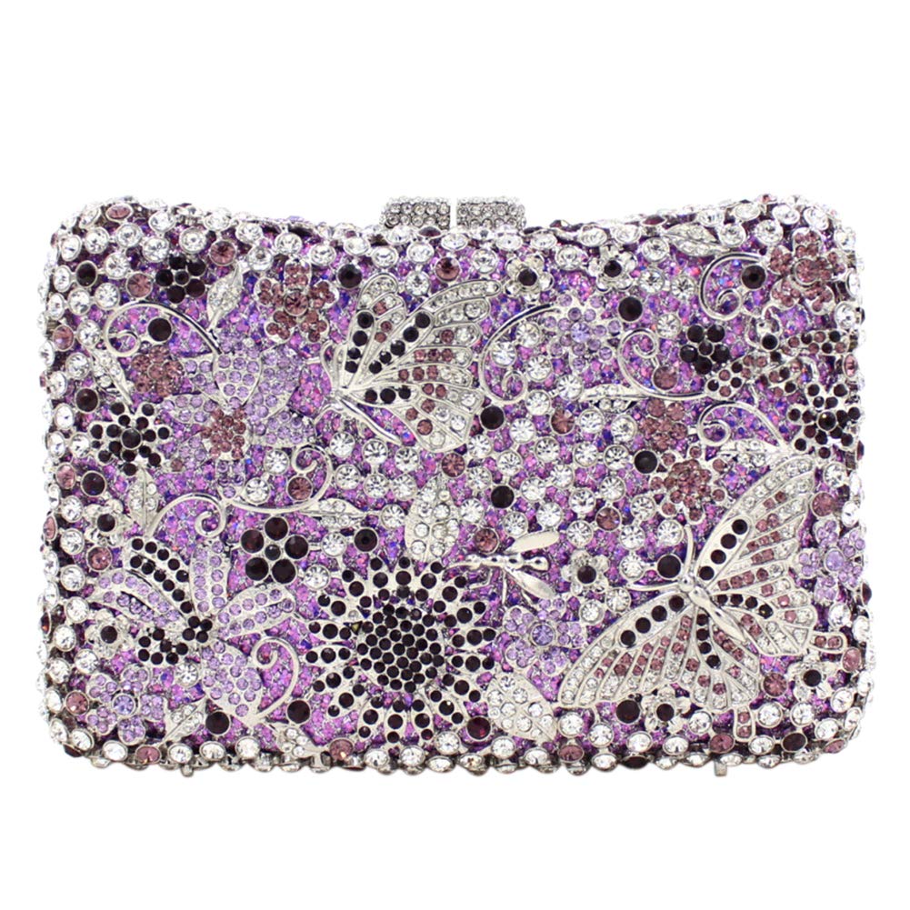 Elegant Rhinestone Evening Clutch Bag for Women - Luxury Wedding Party Purse with Chain Strap - Perfect for Prom, Cocktail Events & Formal Occasions
