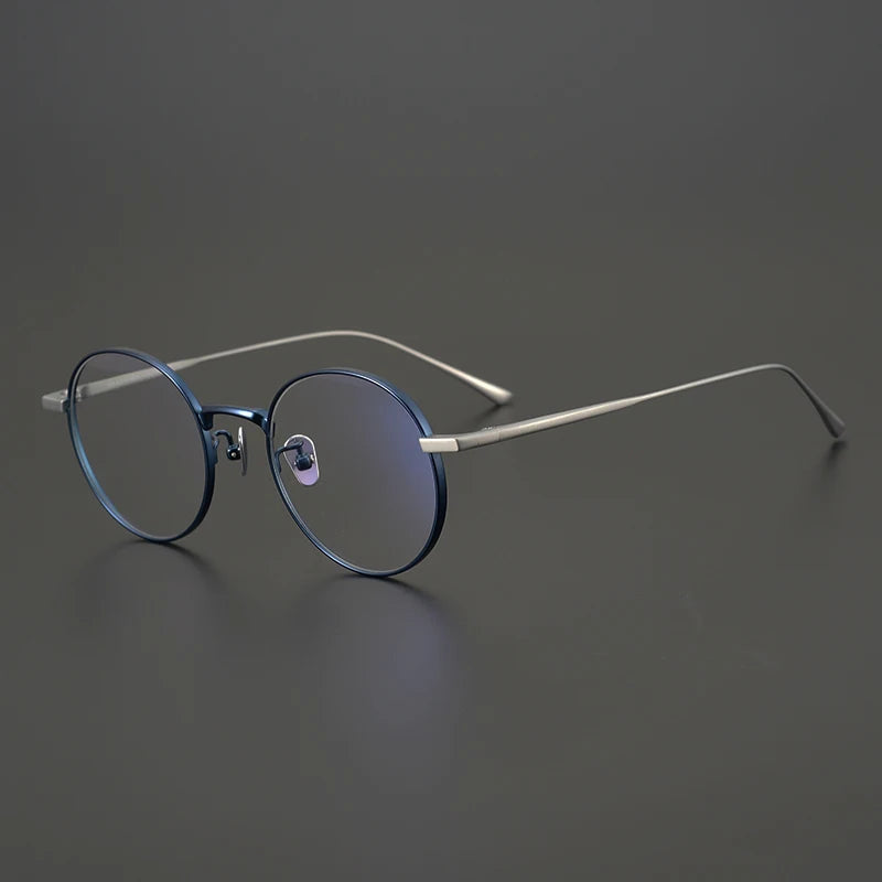 Aimee Unisex Full Rim Round Titanium Eyeglasses 1083 - Lightweight Durable Frame for Men & Women - Perfect for Reading, Working & Everyday Use