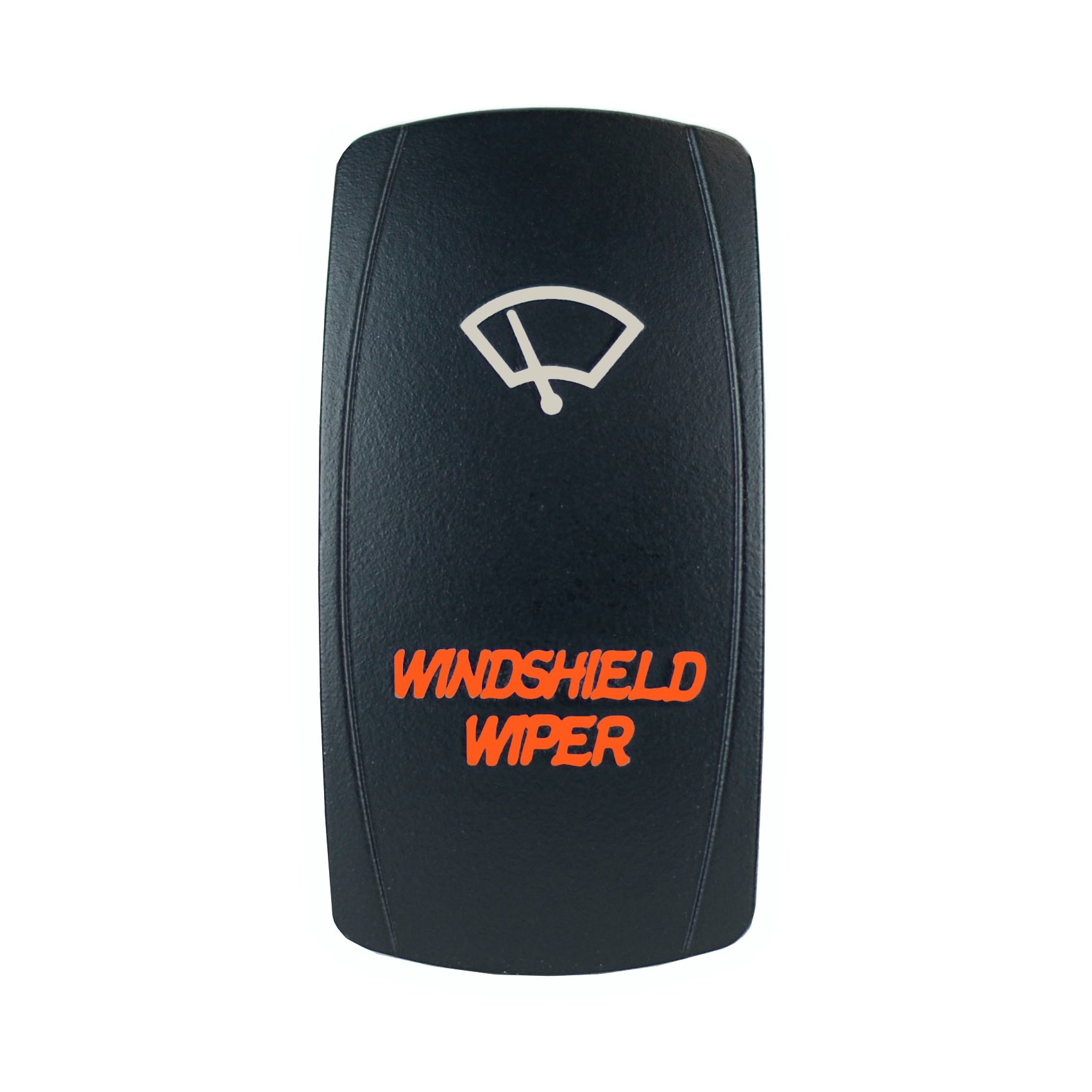 12V 20A Laser Backlit Orange Rocker Switch with LED Light for Windshield Wiper - On/Off Control for STV Motorsports, Boats, RVs & Off-Road Vehicles