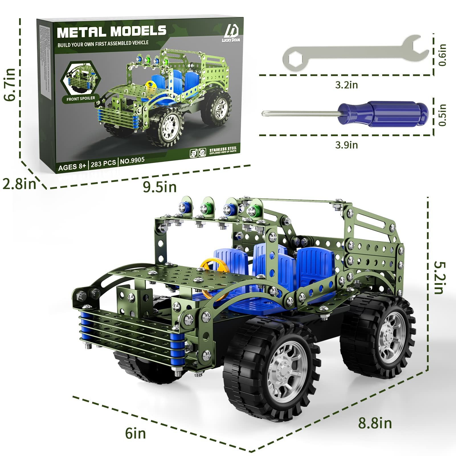 Lucky Doug STEM Building Toys - 3D Model Truck Construction Kit for Kids Ages 8-12 | Educational DIY Engineering Project for Boys & Girls | Perfect for Birthday Gifts & School Science Activities