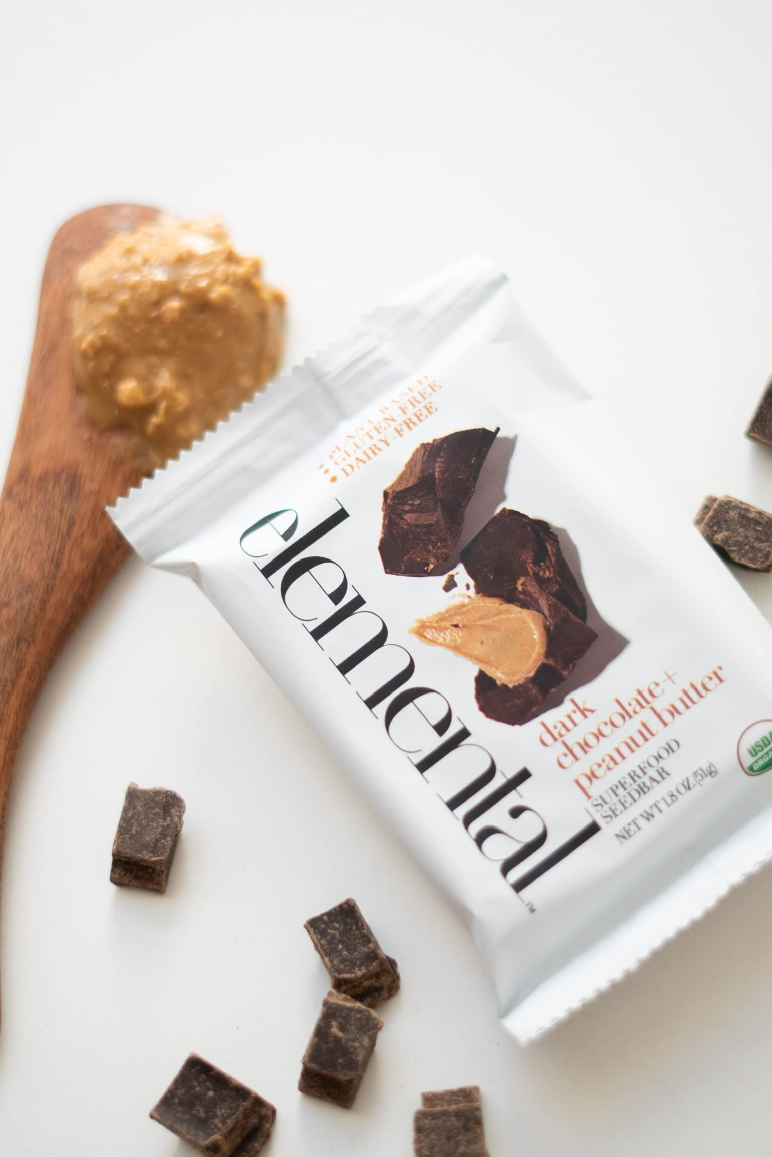 Organic Superfood Seed Bar - Dark Chocolate Peanut Butter, 1.8oz (12 Pack) | Non-GMO, Gluten Free, Dairy Free, Vegan Snacks | Perfect for Hiking, Office Snacks & Healthy On-the-Go Energy
