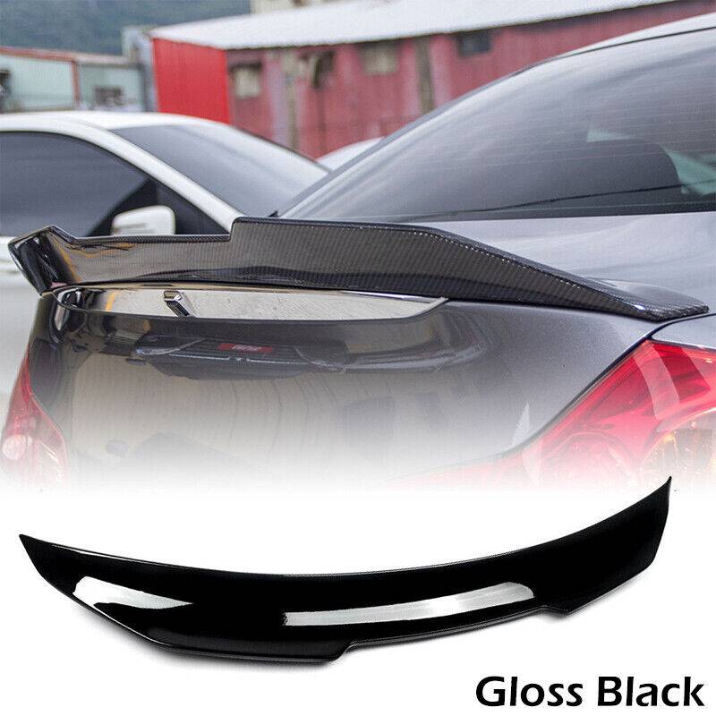 2009-2015 Infiniti G35 G37 4-Door Sedan PSM Style Rear Trunk Spoiler Wing Lip - Glossy Black - Enhance Your Car's Sporty Look for Street Racing & Car Shows
