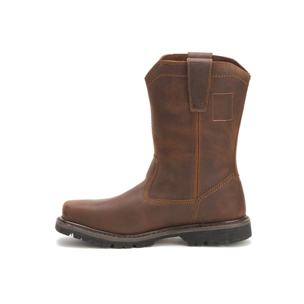 Cat Footwear Men's Wellston Steel Toe Work Boots - Waterproof & Slip Resistant Safety Shoes for Construction, Hiking & Outdoor Work