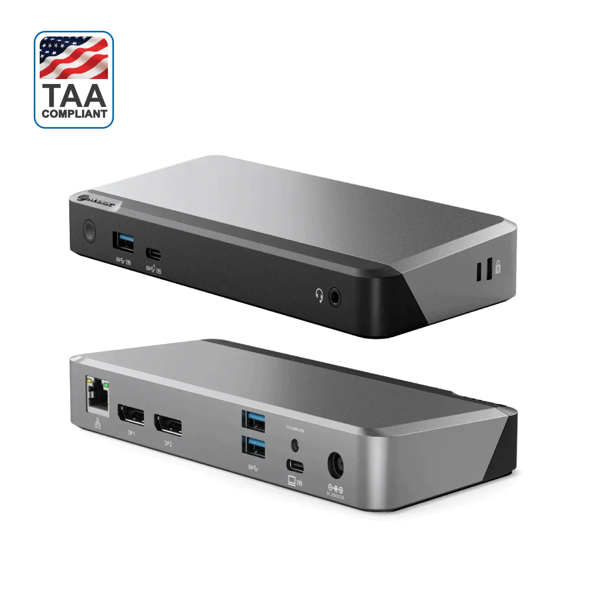 MX2 USB C Dual Display DP Alt Mode Docking Station with 100W Power Delivery - 4K HDMI & DisplayPort Adapter for MacBook Pro/Air, Dell XPS, Surface Pro - Home Office & Gaming Setup
