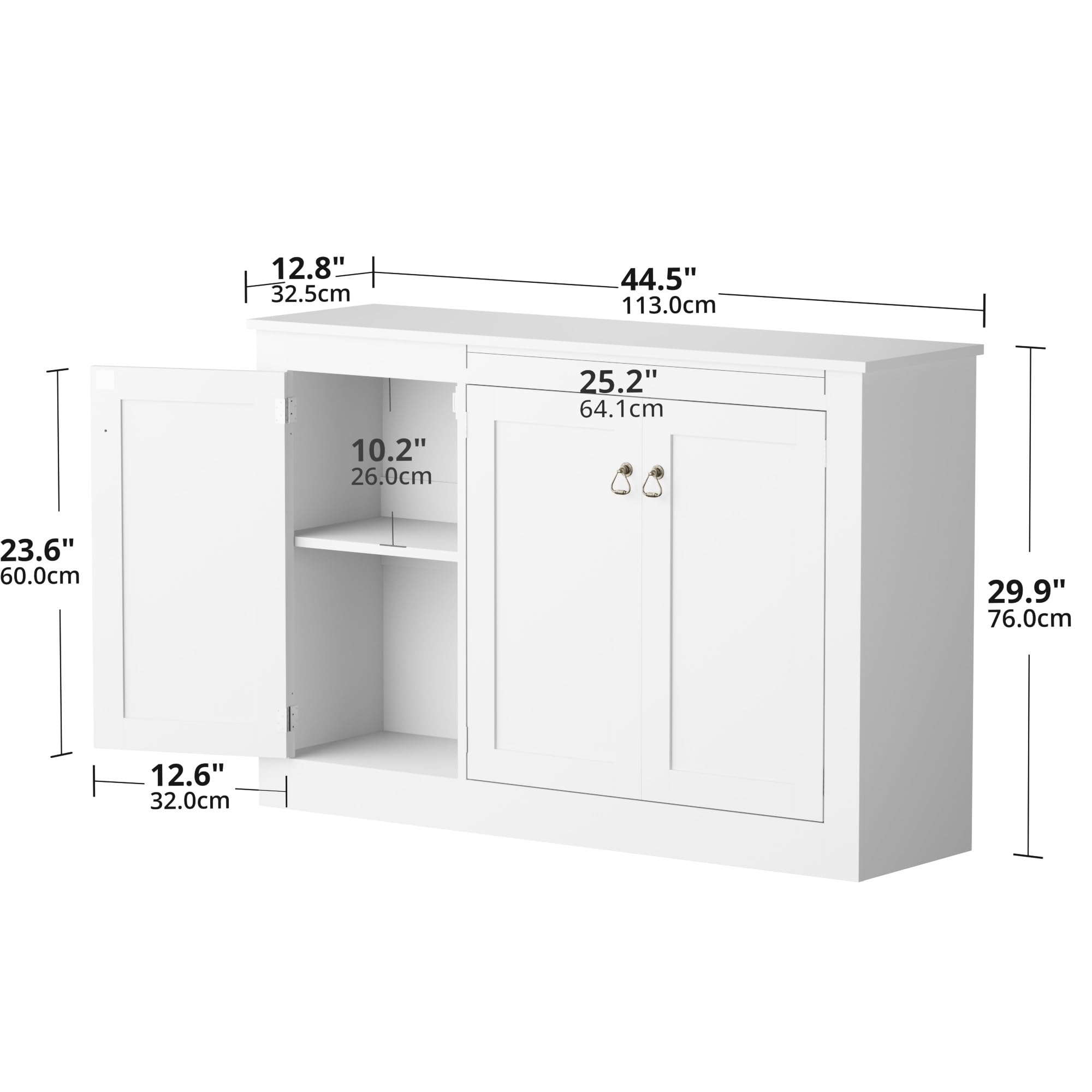 Cozy Castle Buffet Cabinet with Storage - 44.5