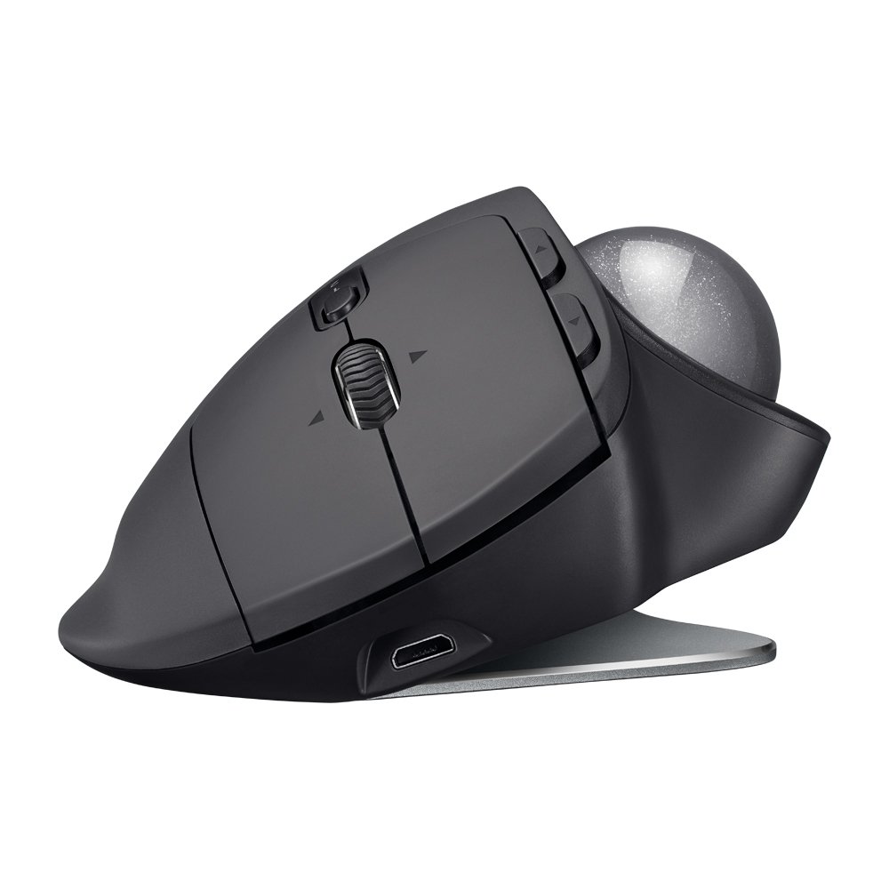 Logitech MX ERGO Advanced Wireless Trackball Mouse - Ergonomic Design for Windows PC, Mac, Laptop (Renewed) | Perfect for Office Work, Graphic Design & Gaming