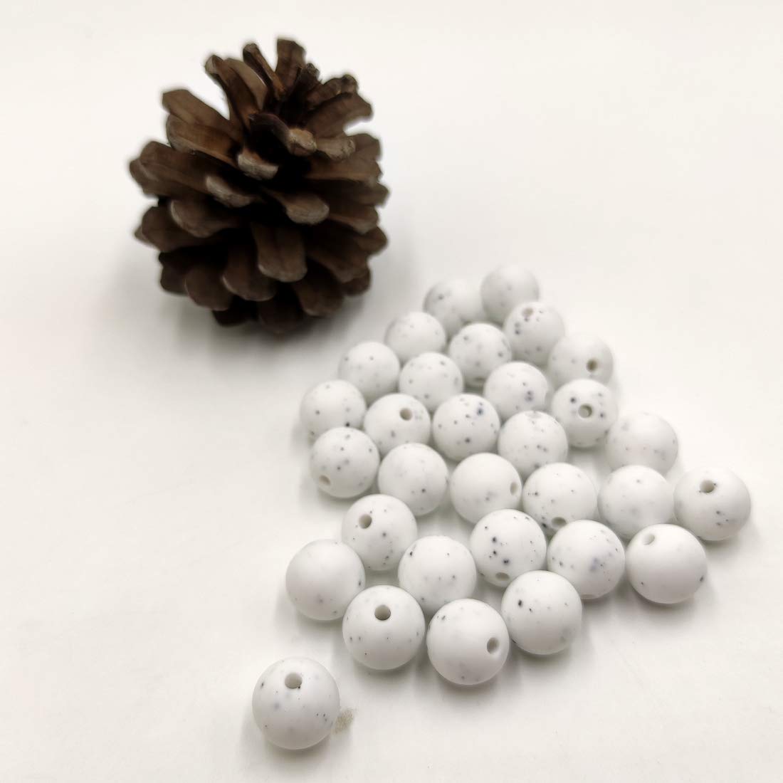 50pcs 12mm Round Silicone Beads for DIY Keychains, Jewelry, Pens & Lanyards - Soft Spacer Beads for Crafting, Handmade Gifts & Mom Accessories - Perfect for Jewelry Making, Keychain DIY & Creative Crafts