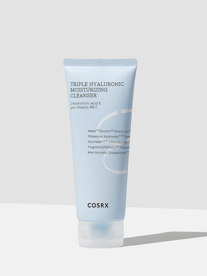 COSRX Hydrium Triple Hyaluronic Moisturizing Cleanser 150ml - Gentle Face Wash for Dry & Sensitive Skin - Deep Hydration & Moisture Lock - Perfect for Morning & Night Skincare Routine