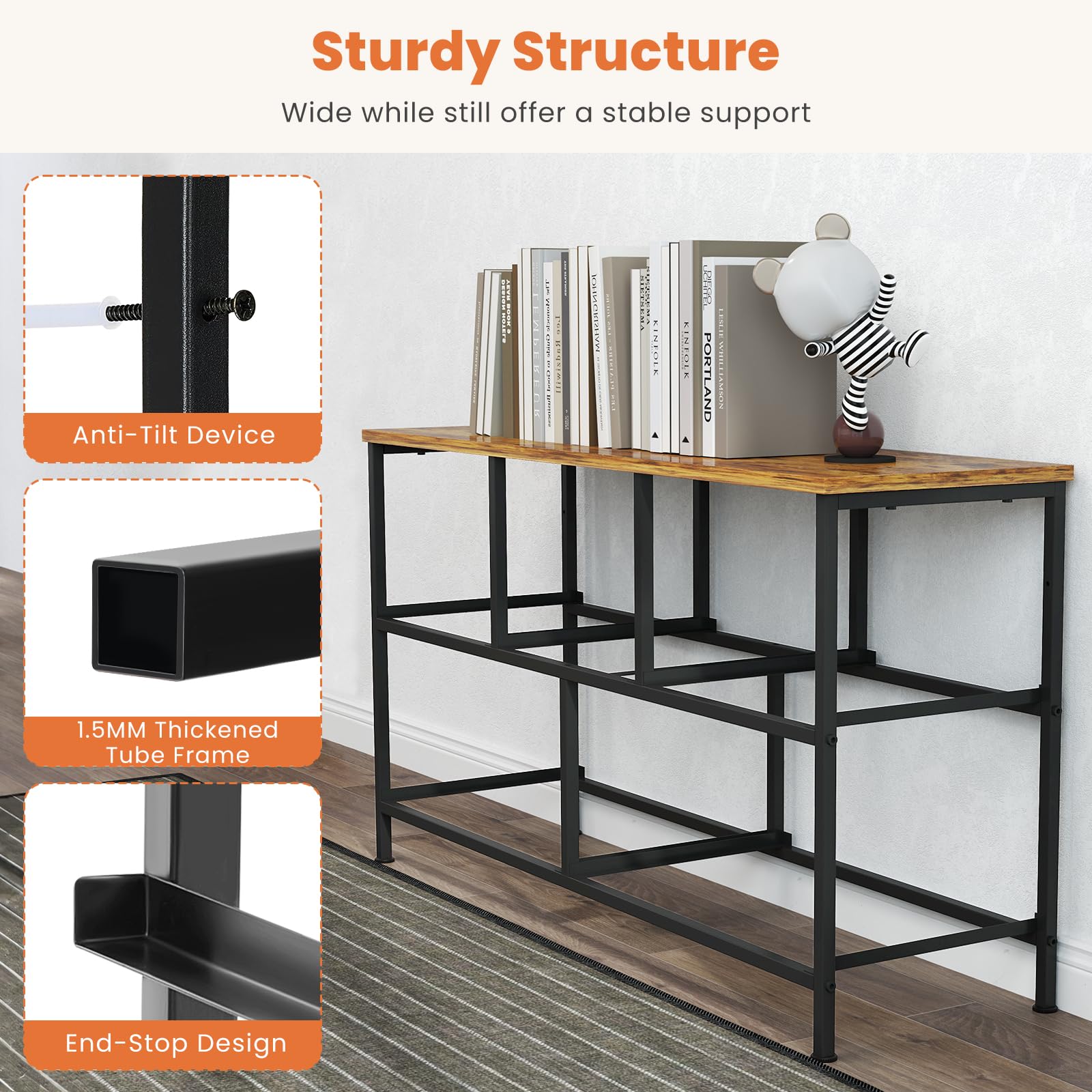 Sweet Crispy 5-Drawer Fabric Dresser Organizer - Wide Chest of Drawers for Bedroom Storage, TV Stand & Closet Organizer | Perfect for Living Room, Hallway & Home Organization