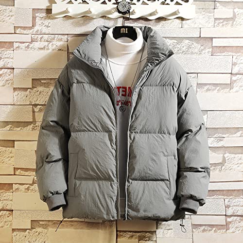 Men's Harajuku Bubble Puffer Jacket - Winter Streetwear Hip Hop Parka Coat for Korean Fashion | Warm & Stylish for Urban Outfits, Casual Wear & Cold Weather