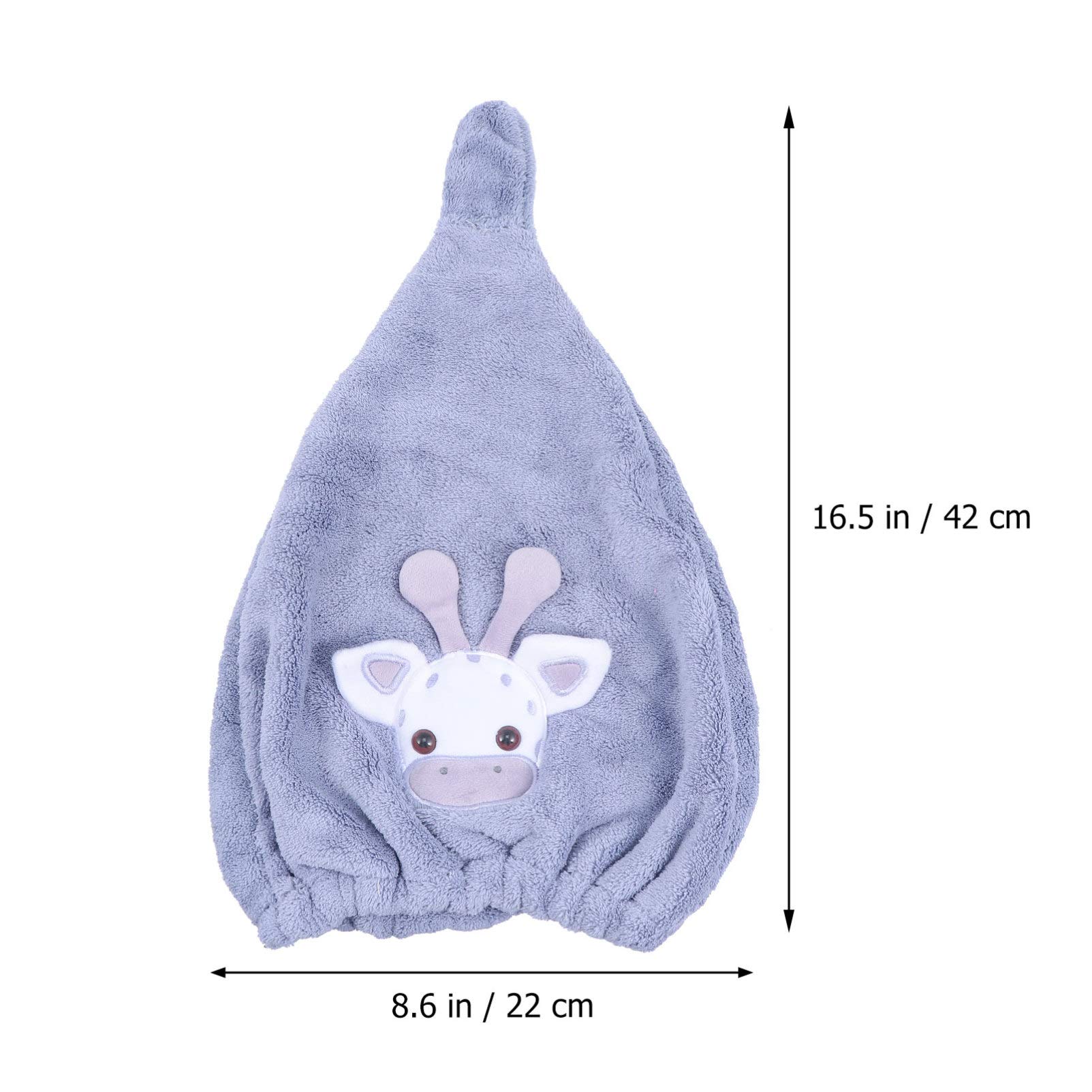 Beaupretty Microfiber Hair Towel Wrap - Super Absorbent Quick Dry Hair Turban for Women & Girls, Soft Hair Drying Cap for Shower, Bath & Salon Use (Grey)