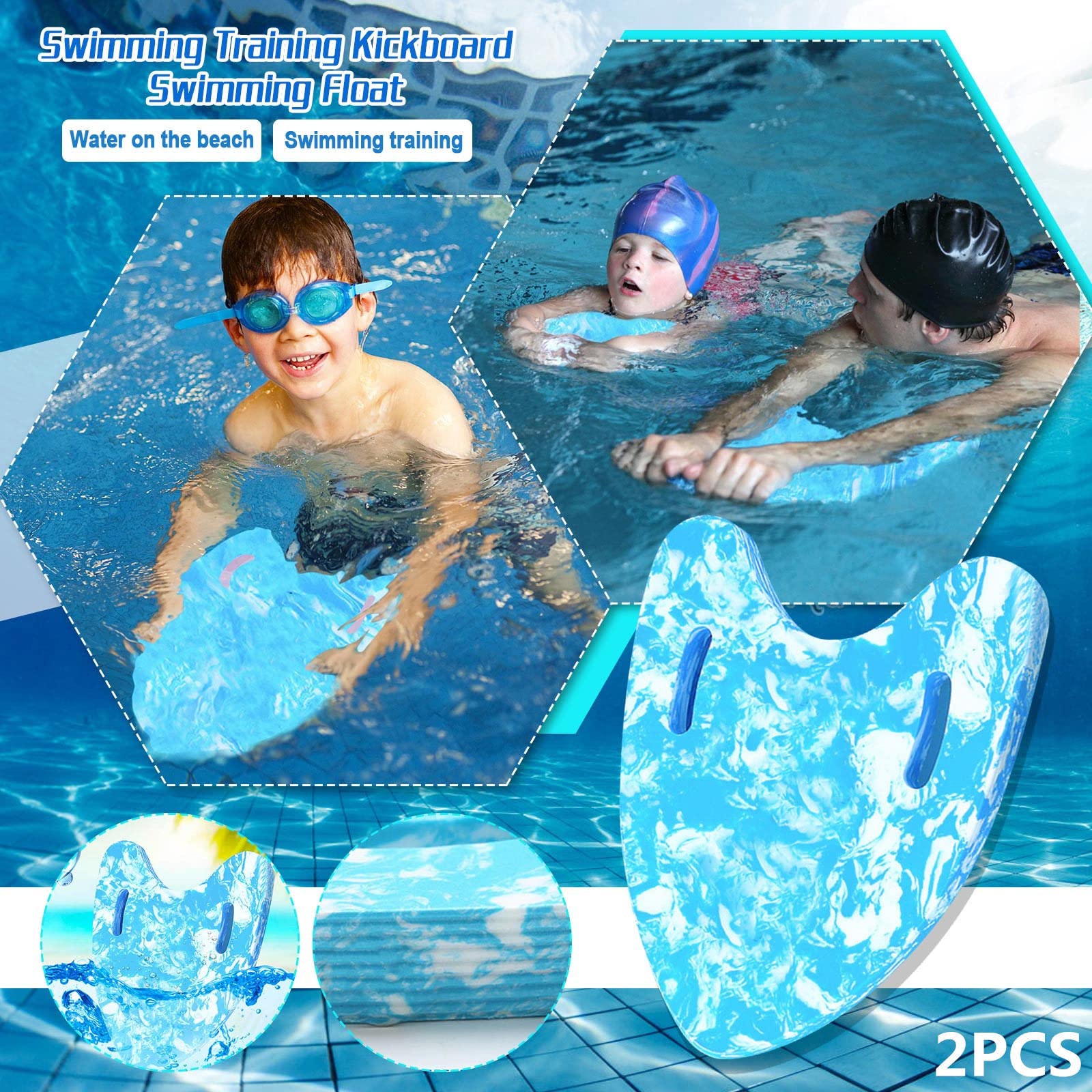 **Inflatable Baby Swim Float - Kickboard for Kids & Adults, Pool Training Aid, Blue One Size - Perfect for Swimming Lessons, Water Safety & Family Fun**