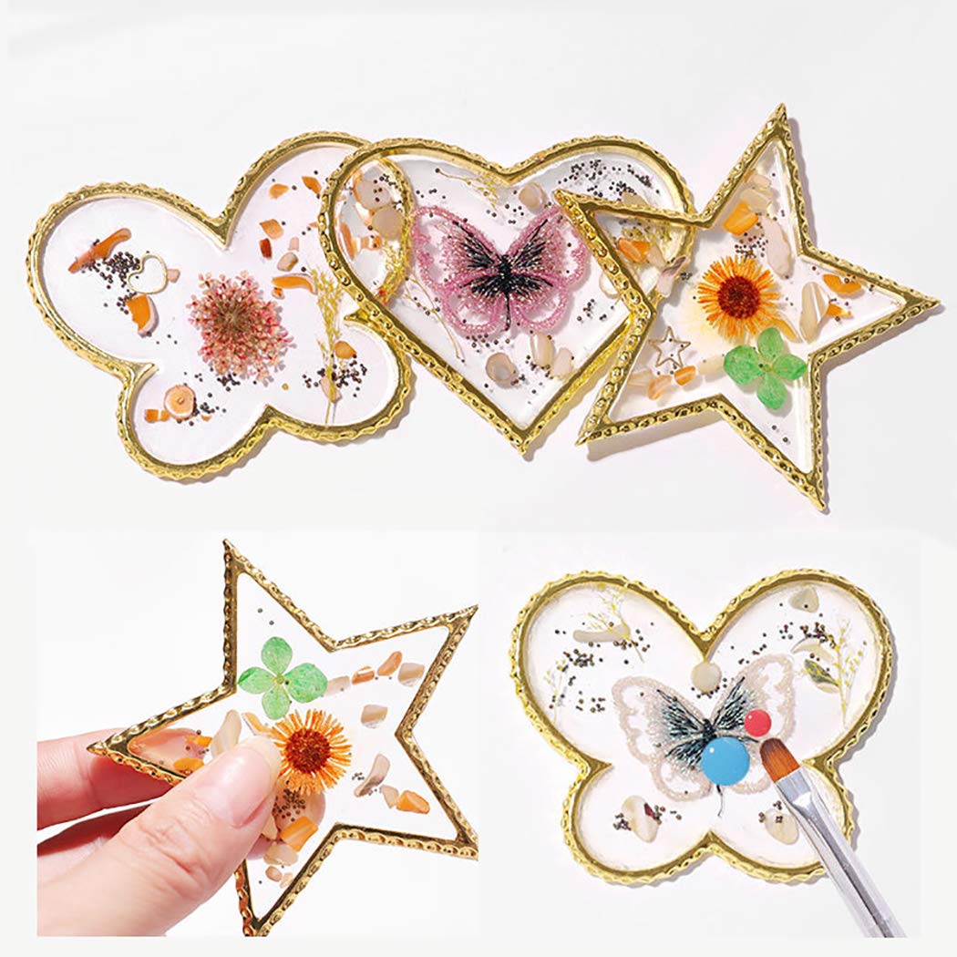 Legendog Nail Art Palette Display Board - Star Heart Butterfly Design Nail Mixing Palette for Nail Polish & Gel - Professional Nail Supplies for Salon & DIY Manicure - Perfect for Nail Artists, Beginners & Home Use