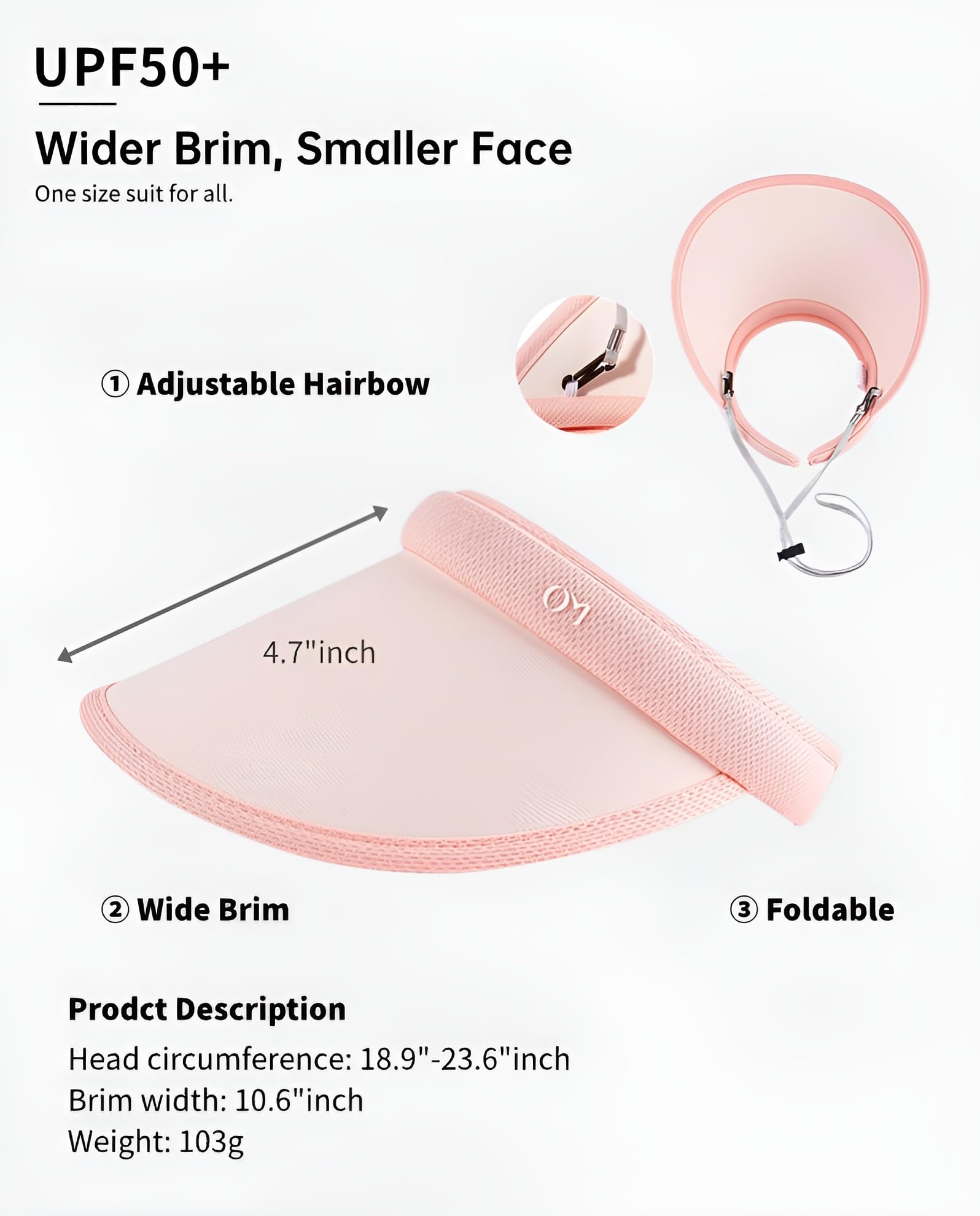 Women's Sun Hat with UV Protection & Ponytail Hole - UPF 50+ Wide Brim Hat for Beach, Trekking, Camping, Golf & Fishing - Perfect for Outdoor Activities & Summer Vacations