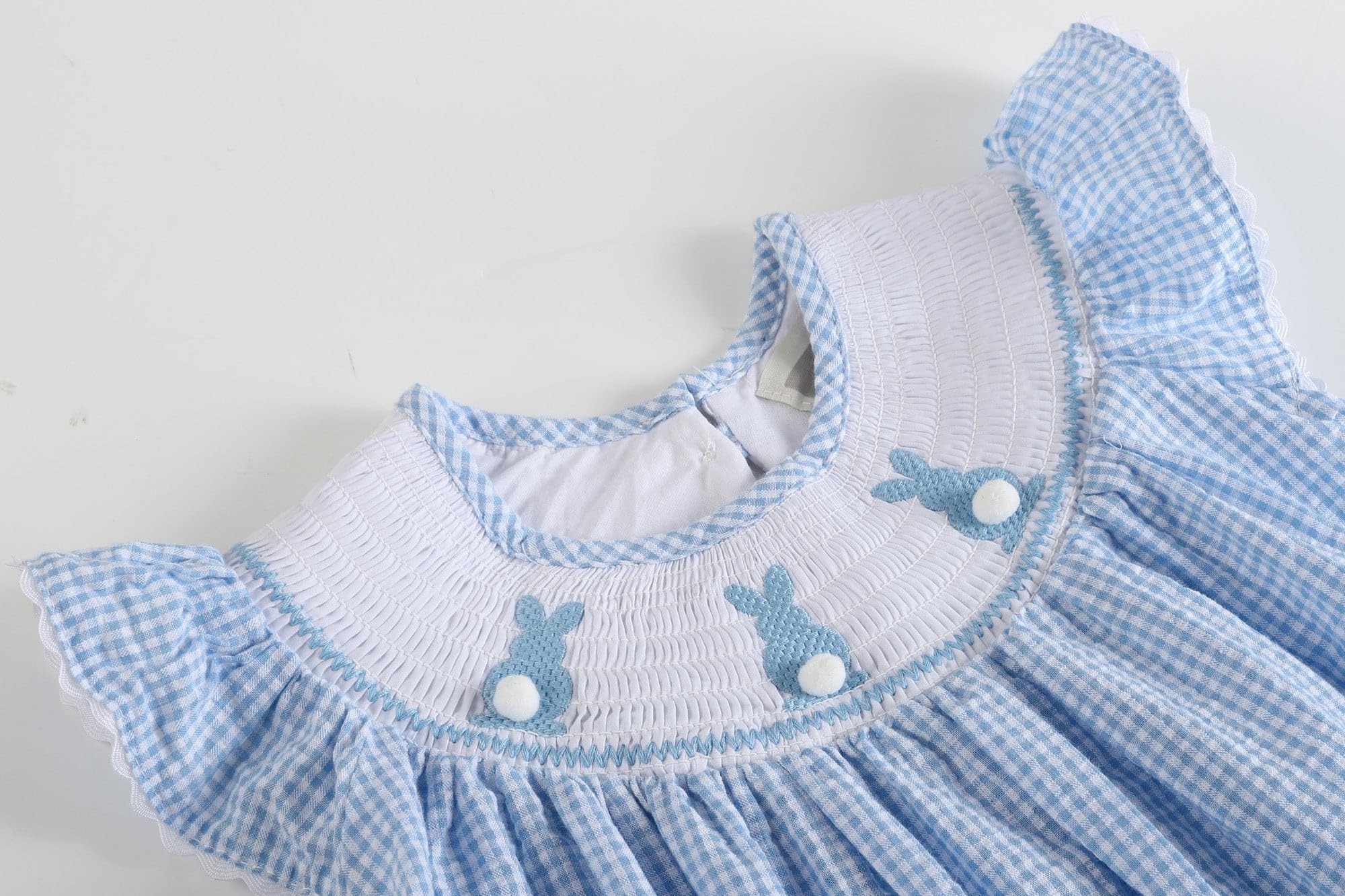 Easter Bunny Bishop Dress for Baby & Girls - Adorable Smocked Dress for Easter Sunday, Spring Photos & Special Occasions