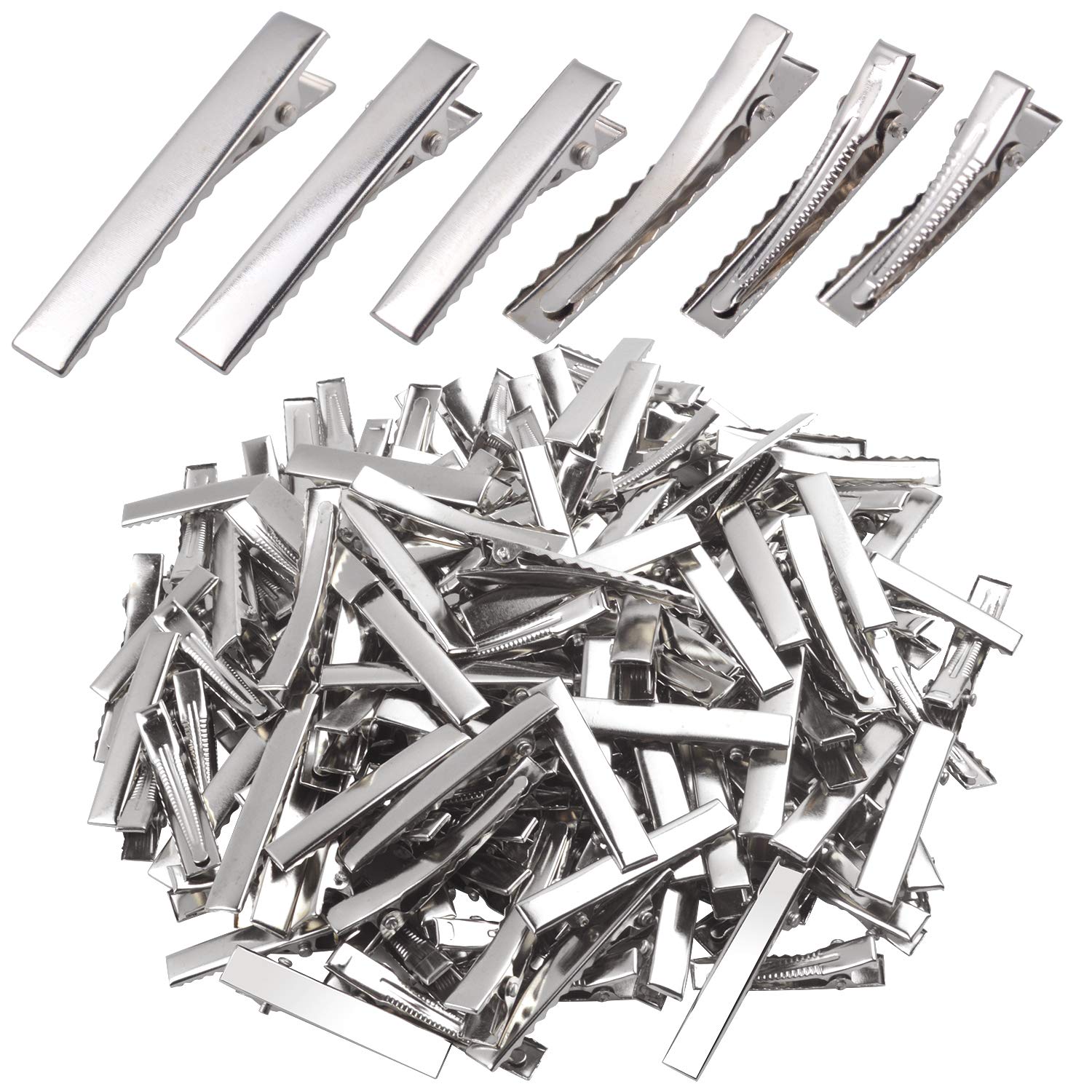 150-Piece Alligator Hair Clips Set - Flat Top Metal Hair Pins with Teeth for Hair Styling, Curl Clamping & DIY Crafts (3 Sizes) - Perfect for Salon, Home Hair Care & Creative Projects