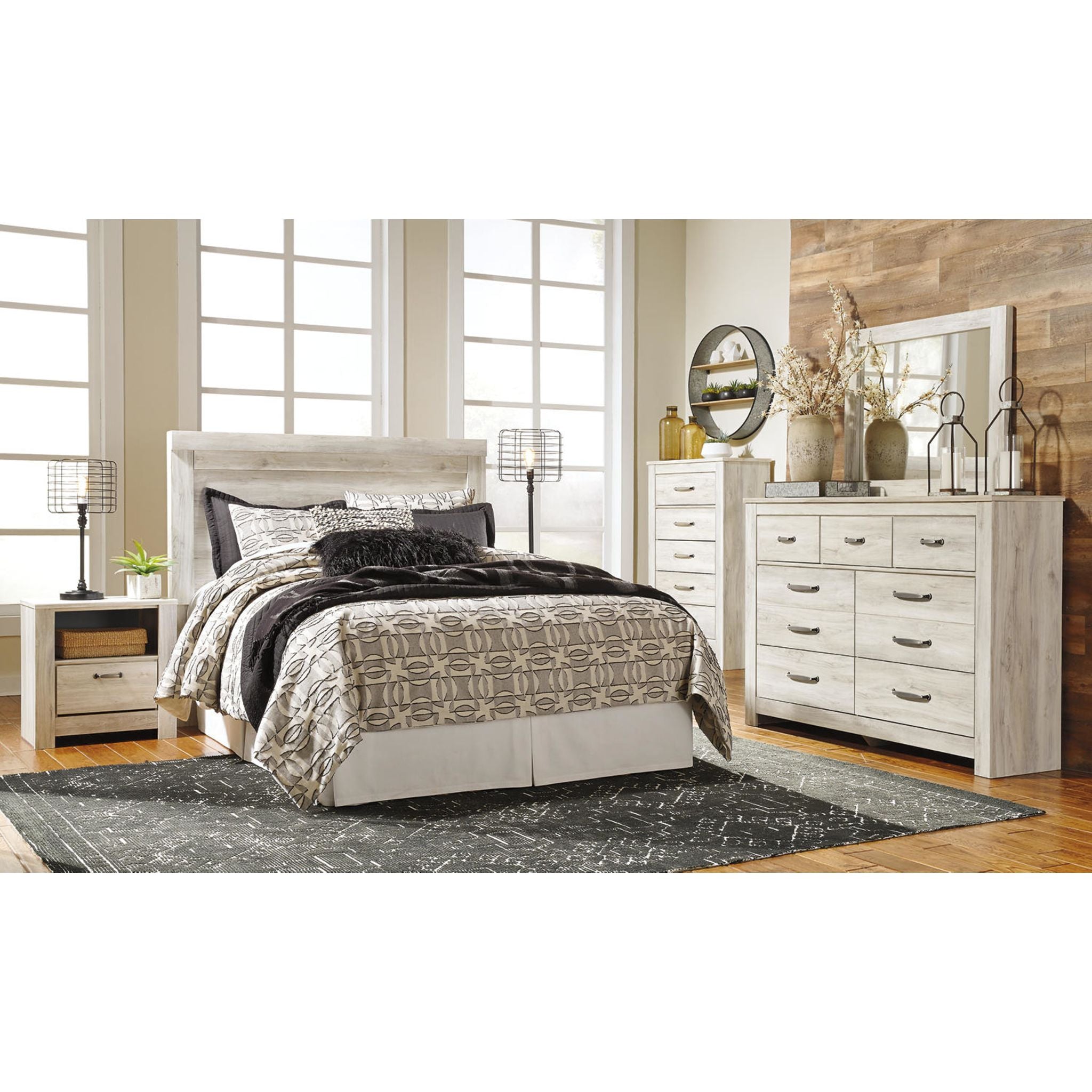 Bellaby Whitewash Dresser with Mirror - Elegant Bedroom Furniture for Home Decor & Organization | Perfect for Master Bedroom, Guest Room, or Nursery