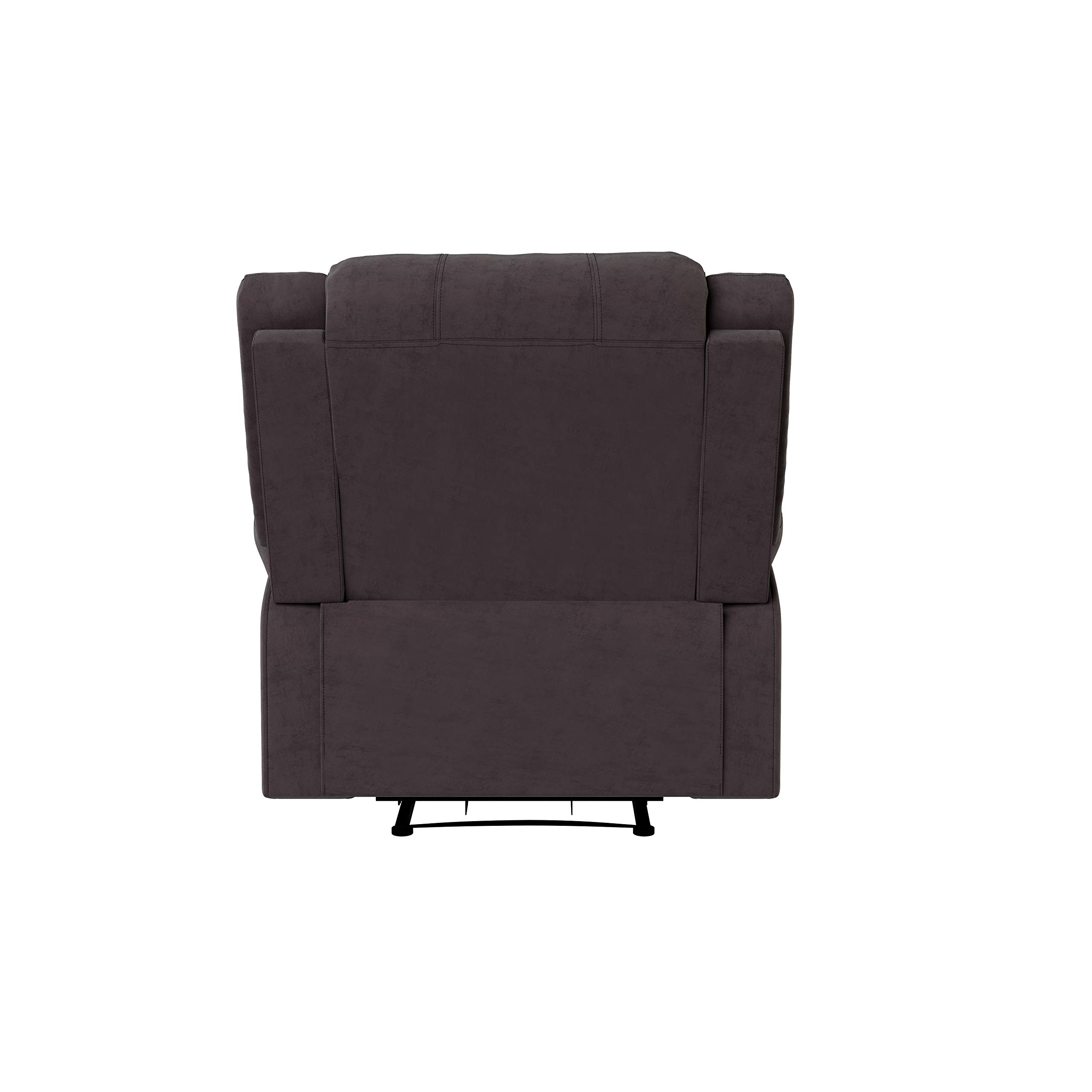 Warren Reclining Armchair - Standard Size in Chocolate Brown | Comfortable Lounge Chair for Living Room, Bedroom & Home Theater Relaxation