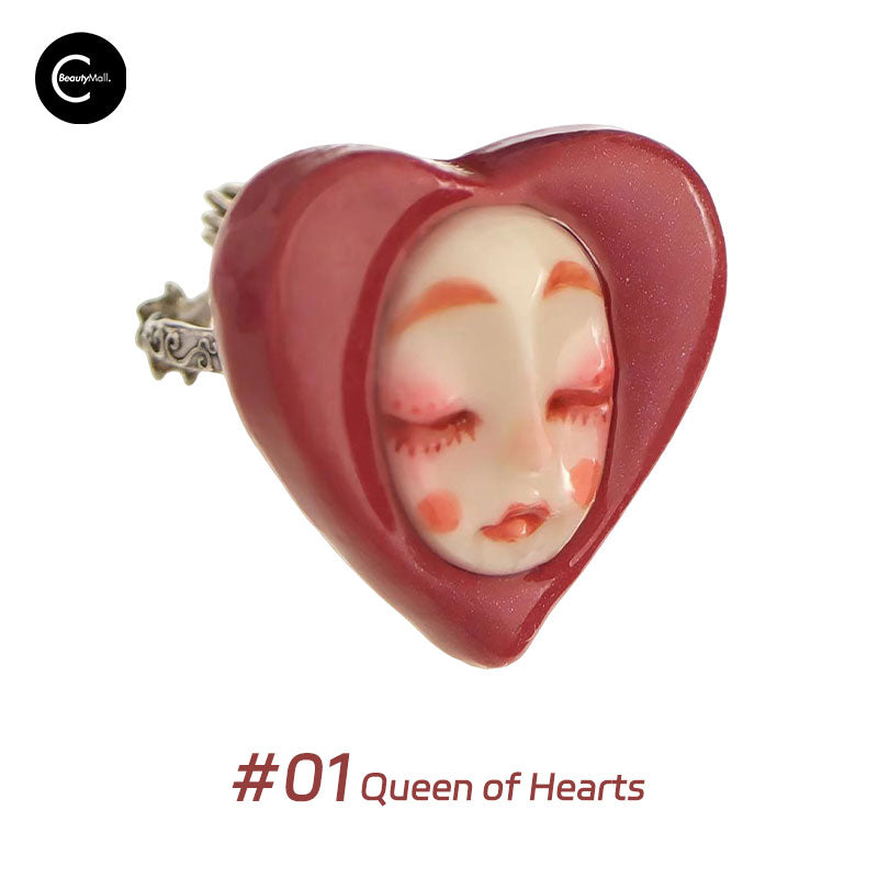 QUANDO Poker World Queen & Witch Adjustable Sterling Silver Ring for Women - Elegant Jewelry Gift for Halloween, Cosplay & Poker Night