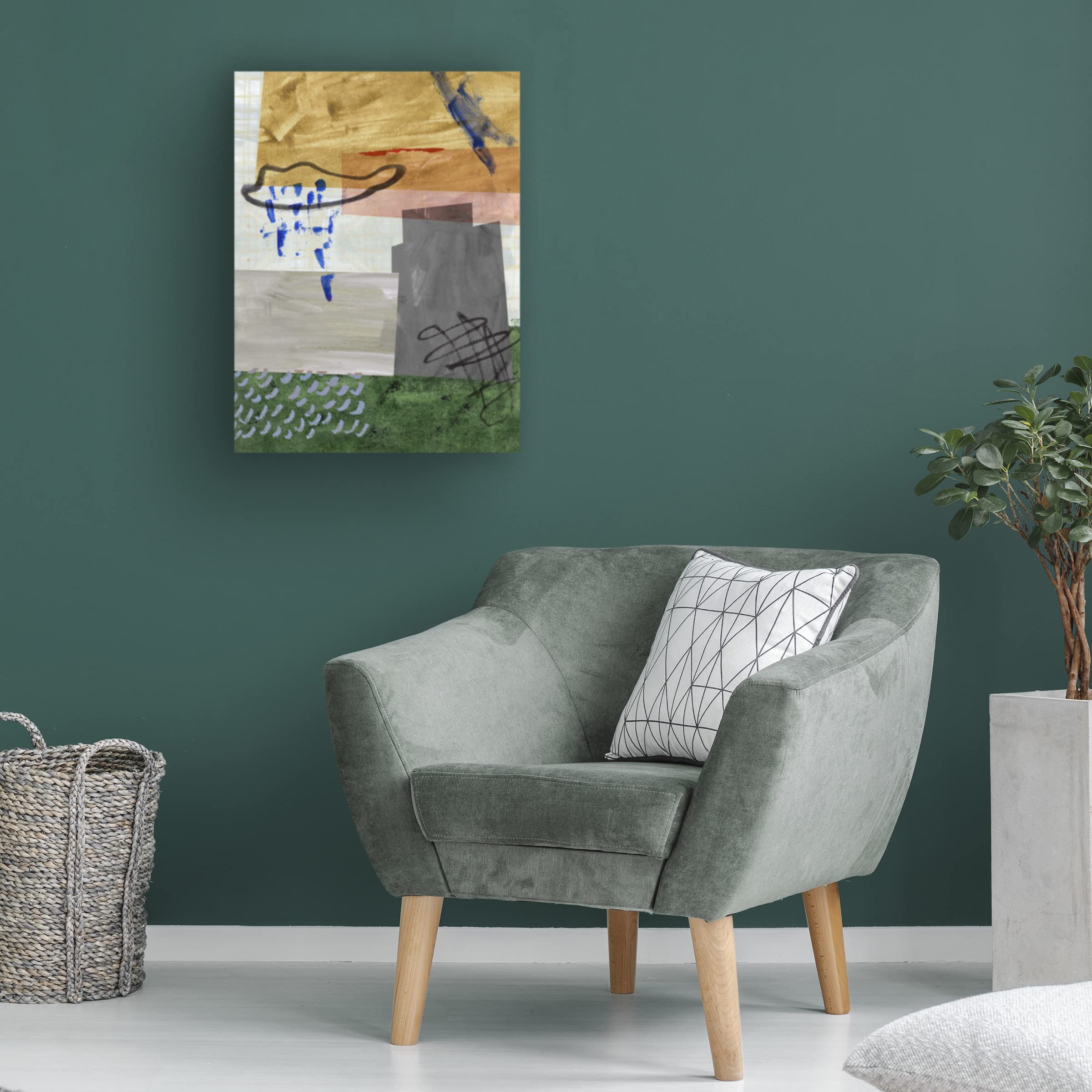 Trademark Fine Art 'Rainy Season III' Canvas Wall Art by Melissa Wang - Modern Home Decor for Living Room, Bedroom & Office