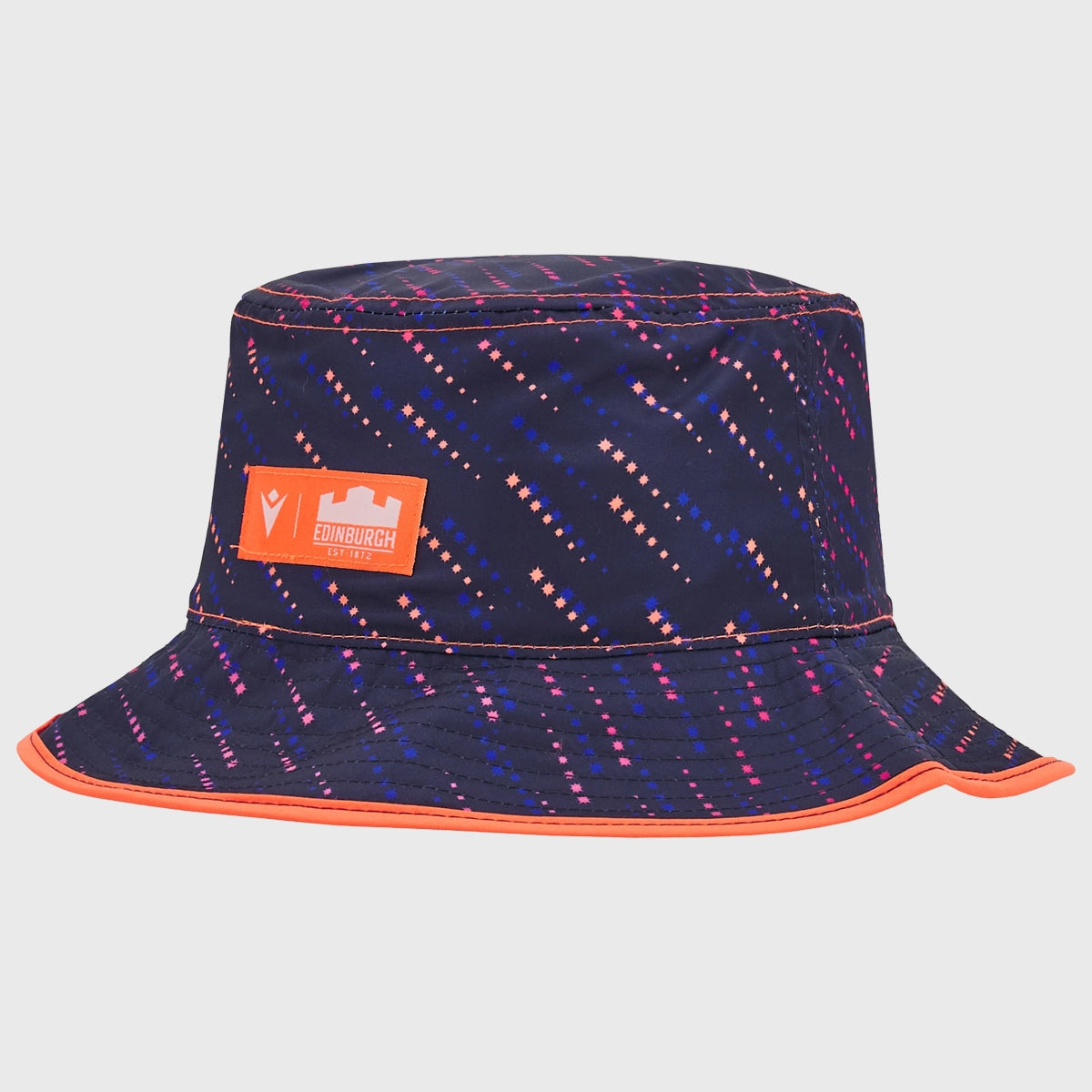 Edinburgh Rugby Reversible Bucket Hat - Navy/Coral Pink for Men & Women | Breathable Sun Protection Hat for Rugby Fans, Outdoor Sports & Beach Activities
