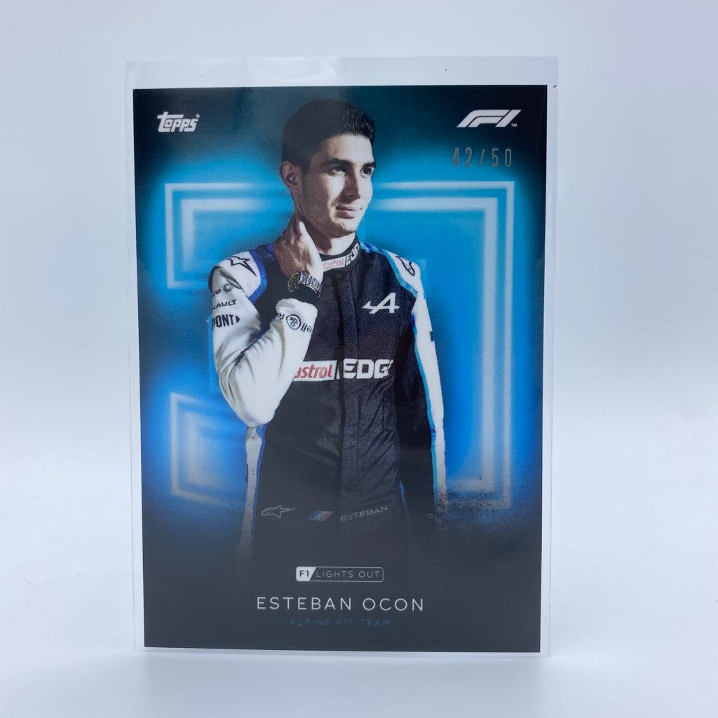 Esteban Ocon 42/50 Formula 1 Driver Aqua Parallel Trading Card - Perfect for F1 Collectors, Sports Memorabilia Enthusiasts & Racing Fans Display