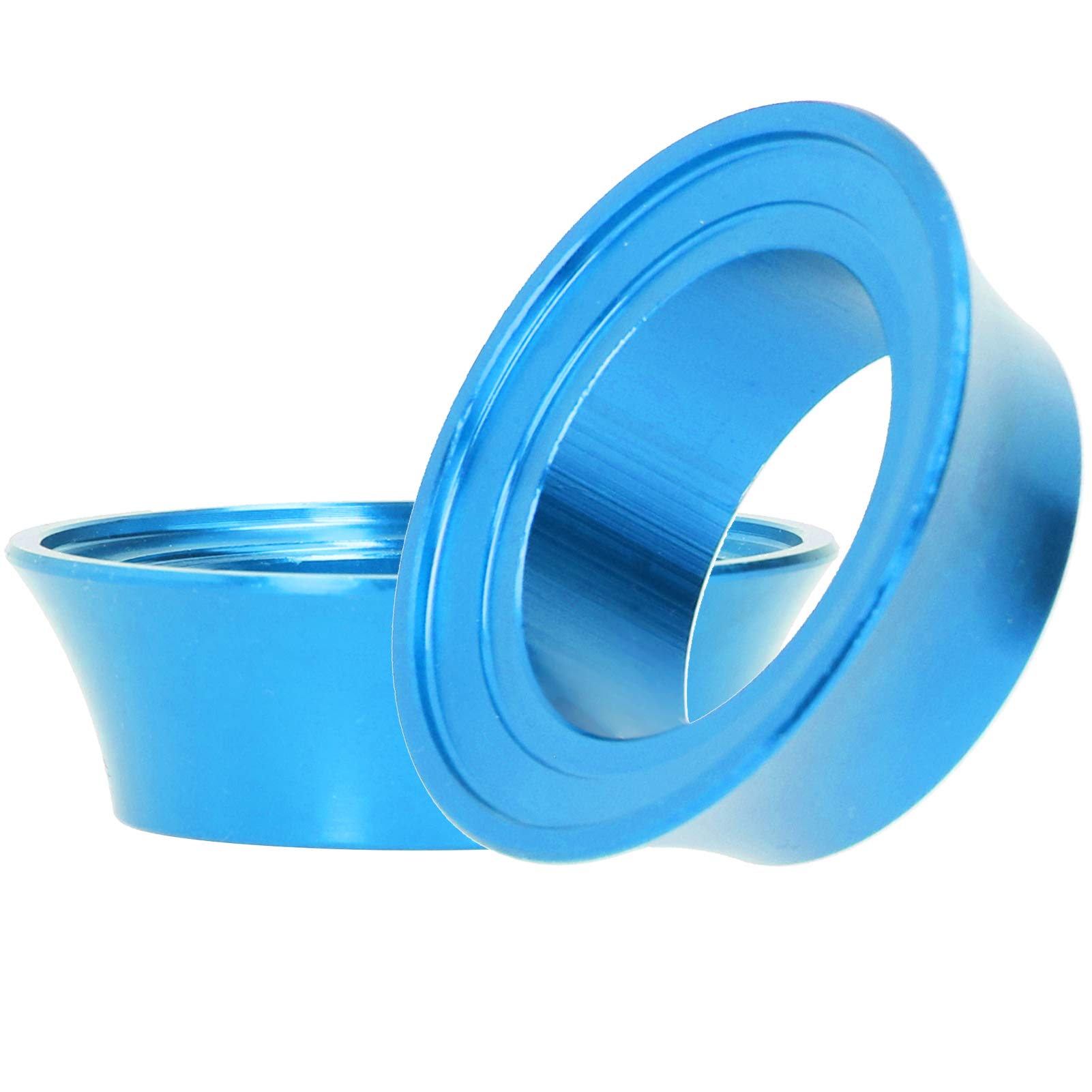 2Pcs CNC Aluminum Alloy Headset Spacer Washer Set - Conical Stem Spacers for Bicycle Front Fork (Blue) | Bike Repair & Maintenance Accessories | Perfect for MTB, Road & Hybrid Bikes