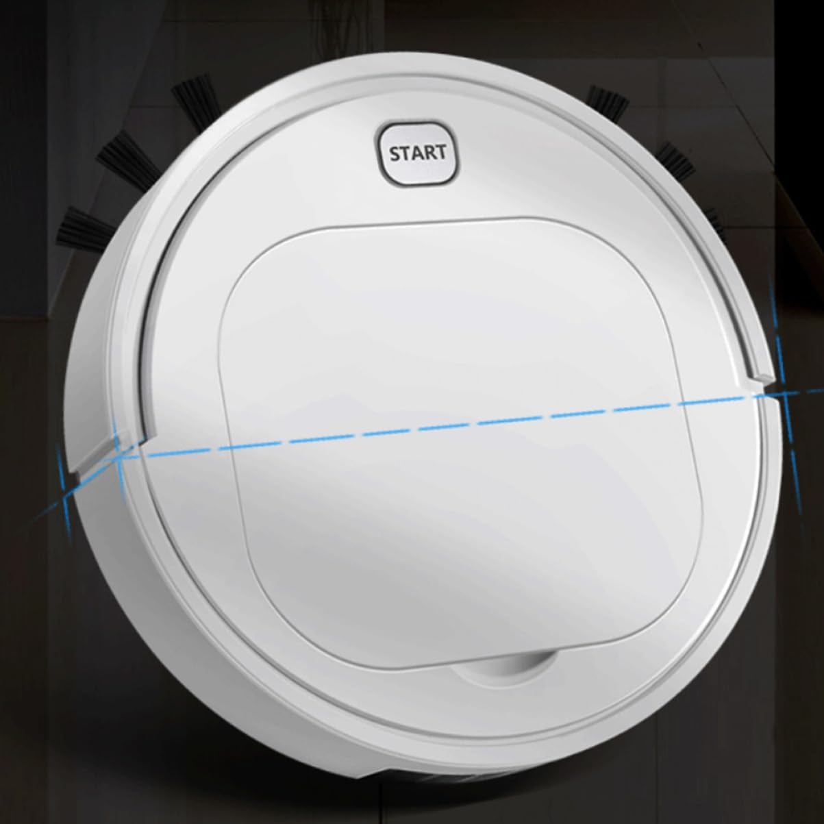 IMIKEYA Rechargeable Robotic Vacuum Cleaner for Hard-to-Reach Areas - Low Noise, Long-Lasting Performance - Ideal for Home, Dorm, Office & Pet Hair Cleaning (White)