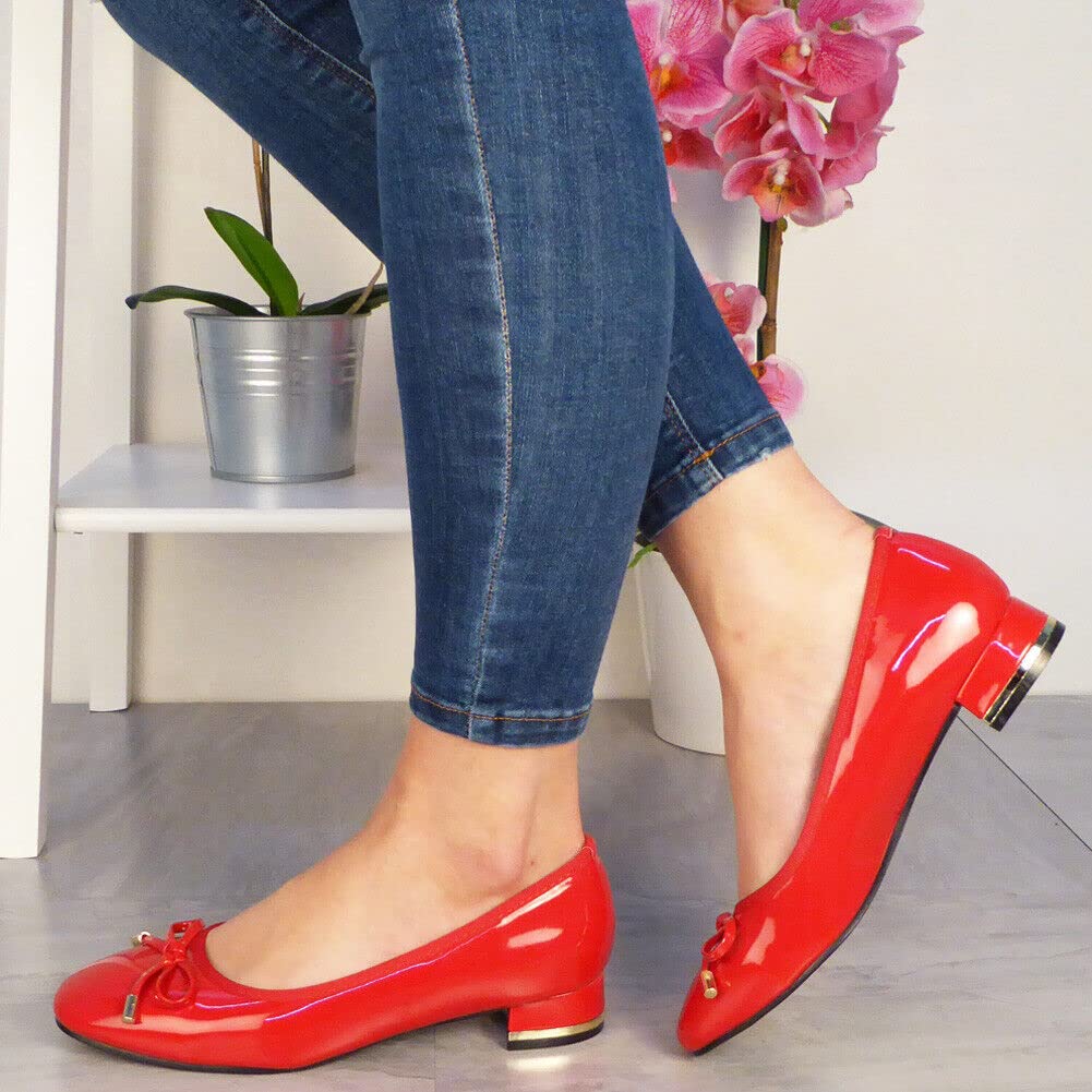 Women's Comfortable Mid Heel Slip-On Court Shoes for Work, Office & Party - Size 3-8 | Stylish & Professional Dress Shoes for Business, Formal Events & Everyday Wear