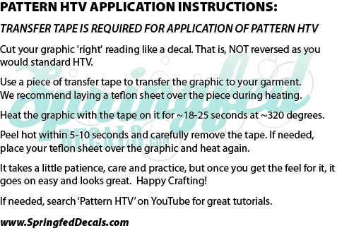 COFFEE Pattern #3 HTV Heat Transfer Vinyl 12